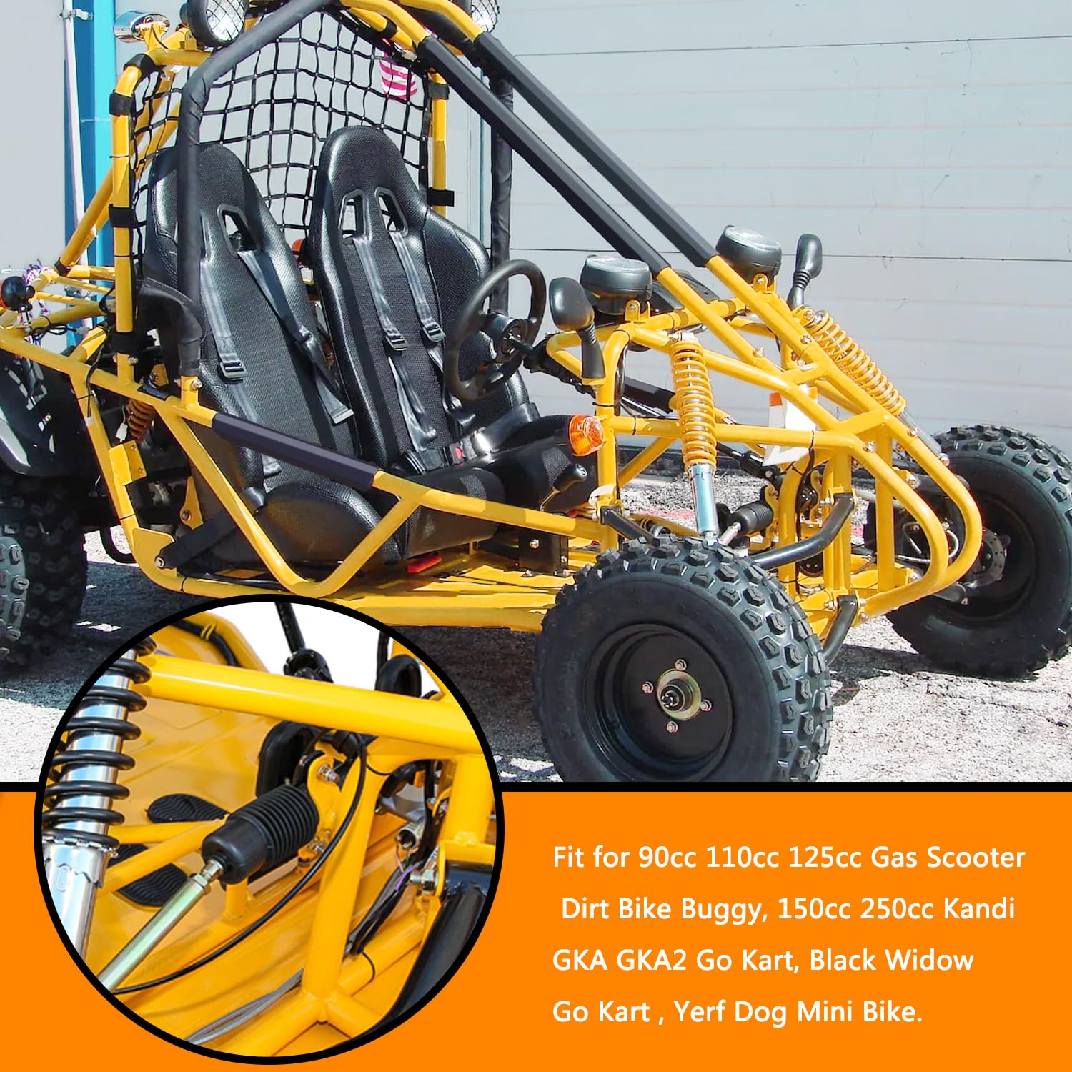 Holato 75'' Throttle Cable For 90Cc 110Cc 125Cc 150Cc 250Cc Kandi Gka Black Widow Go Kart Go Cart Yerf Dog Mini Bike Gas Scooter Dirt Bike Buggy Lawn Mower Heavy Duty Parts