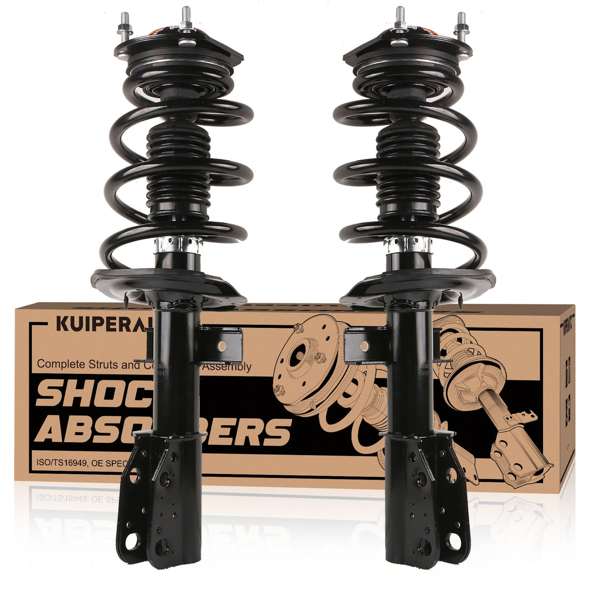 KUIPERAUTO Pair Front Complete Struts Assembly 172518 Compatible for 2009-2012 Chevy Traverse / 2008-2012 Buick Enclave / 2007-2