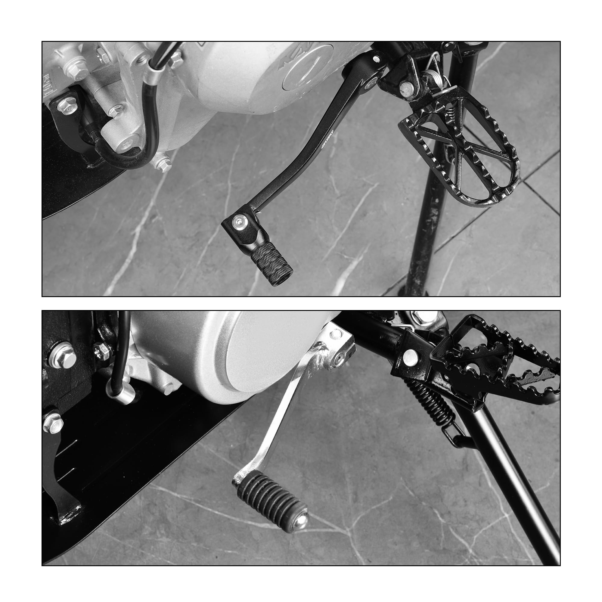 RUTU Folding Gear Shifter Shift Lever, Aluminum Dirt Bike Shift Lever, Compatible with XR50 CRF50 XR CRF 50cc 70cc 90cc 110cc 12