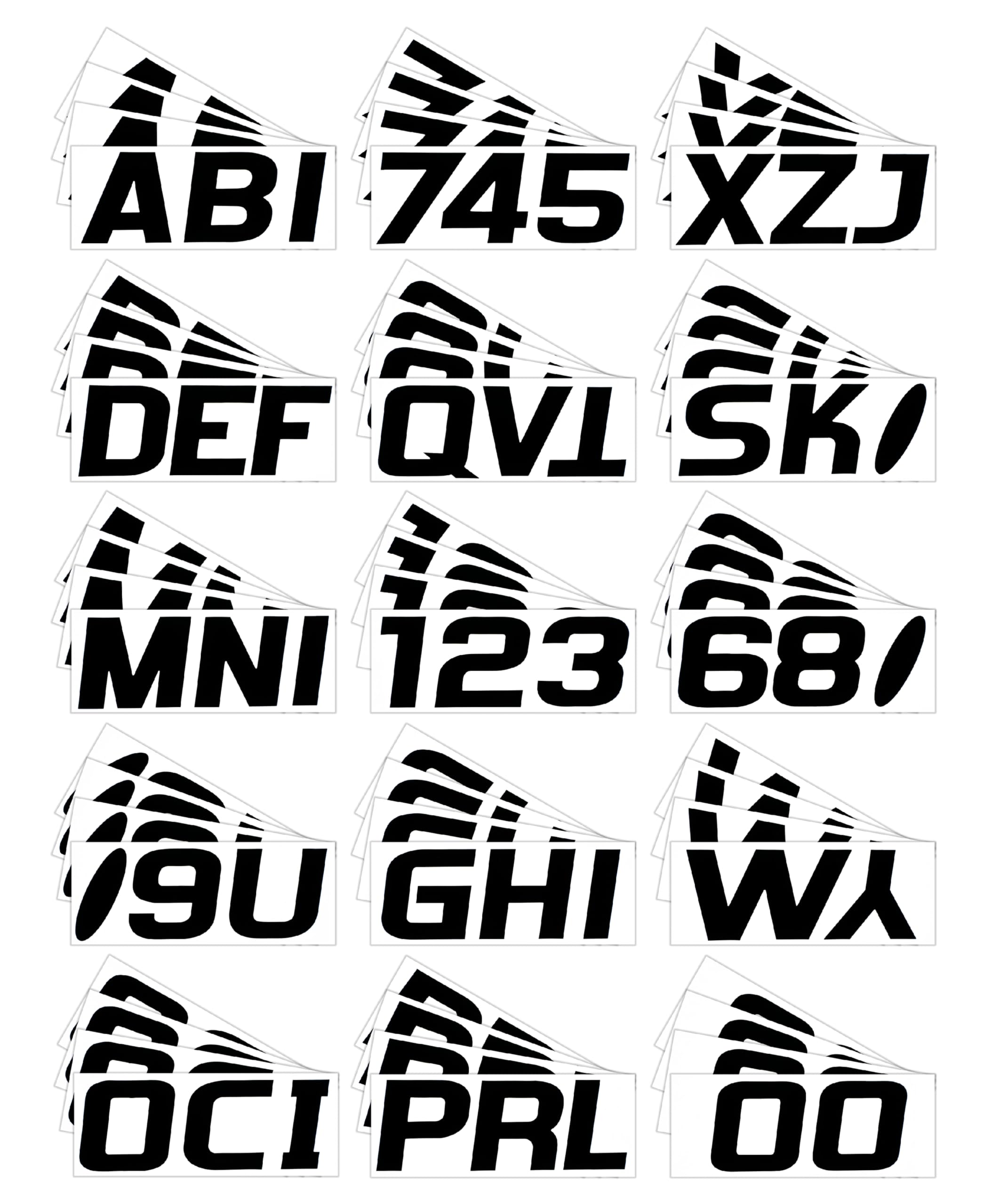Hardline Products Series 700 Factory Matched 3-Inch Boat & Pwc Registration Number Kit, Solid Black - Blk700Ec