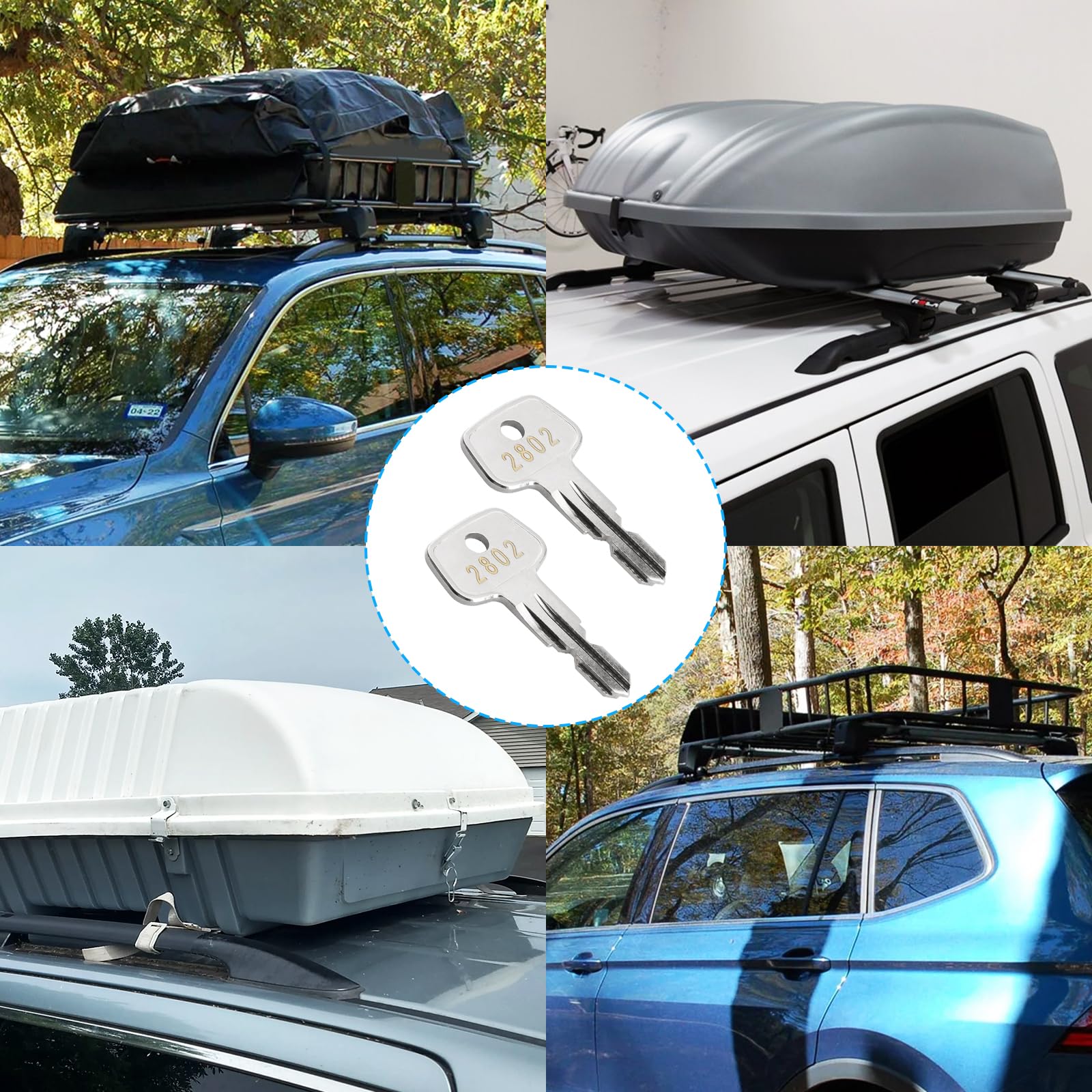 2802 X-Cargo Roof Rack Key,XCargo Luggage Roof Replacement Key for Sears XCargo Karrite Sport Rack Carriers,Karrite Ski Bike xca