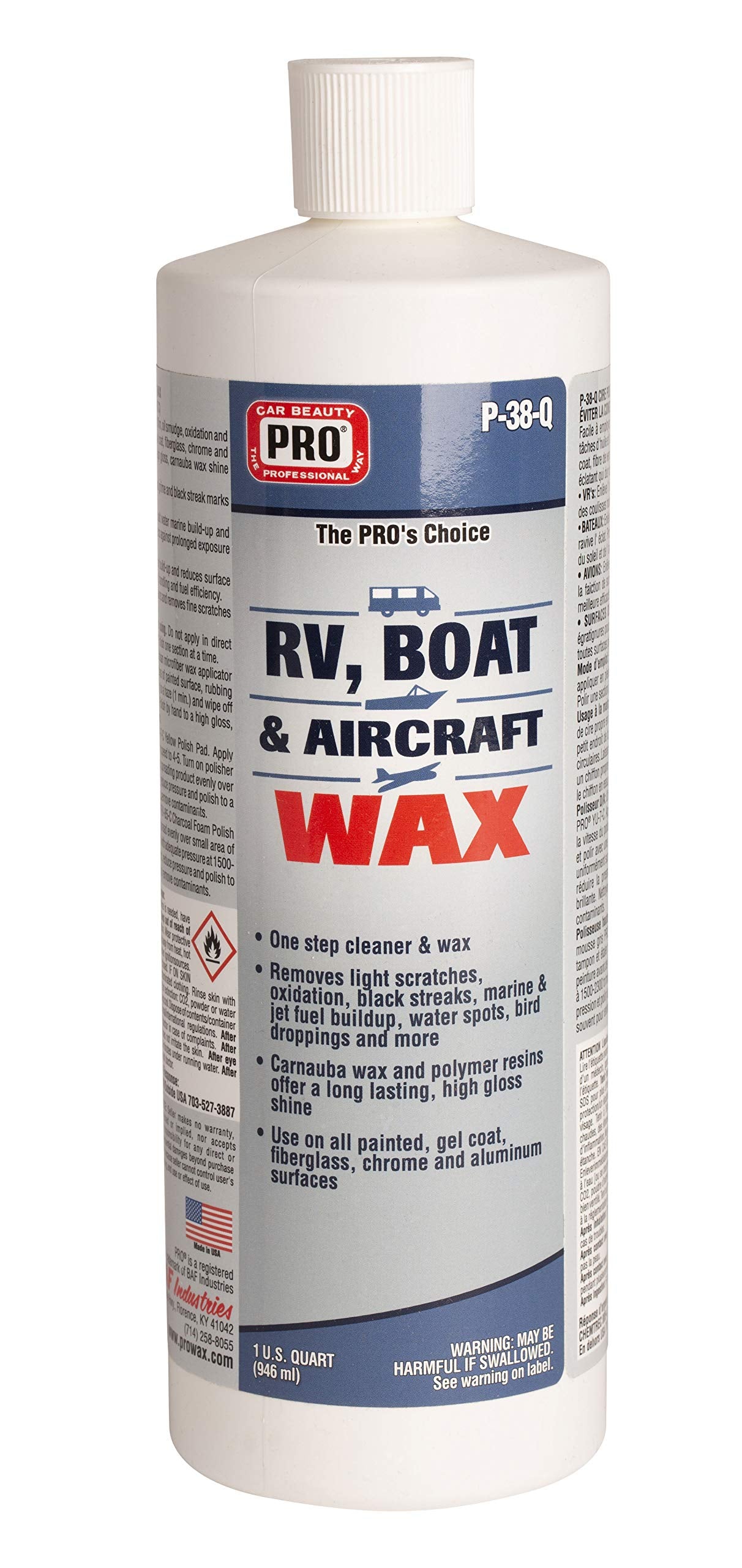 Pro Car Beauty Products Rv, Boat & Aircraft Wax