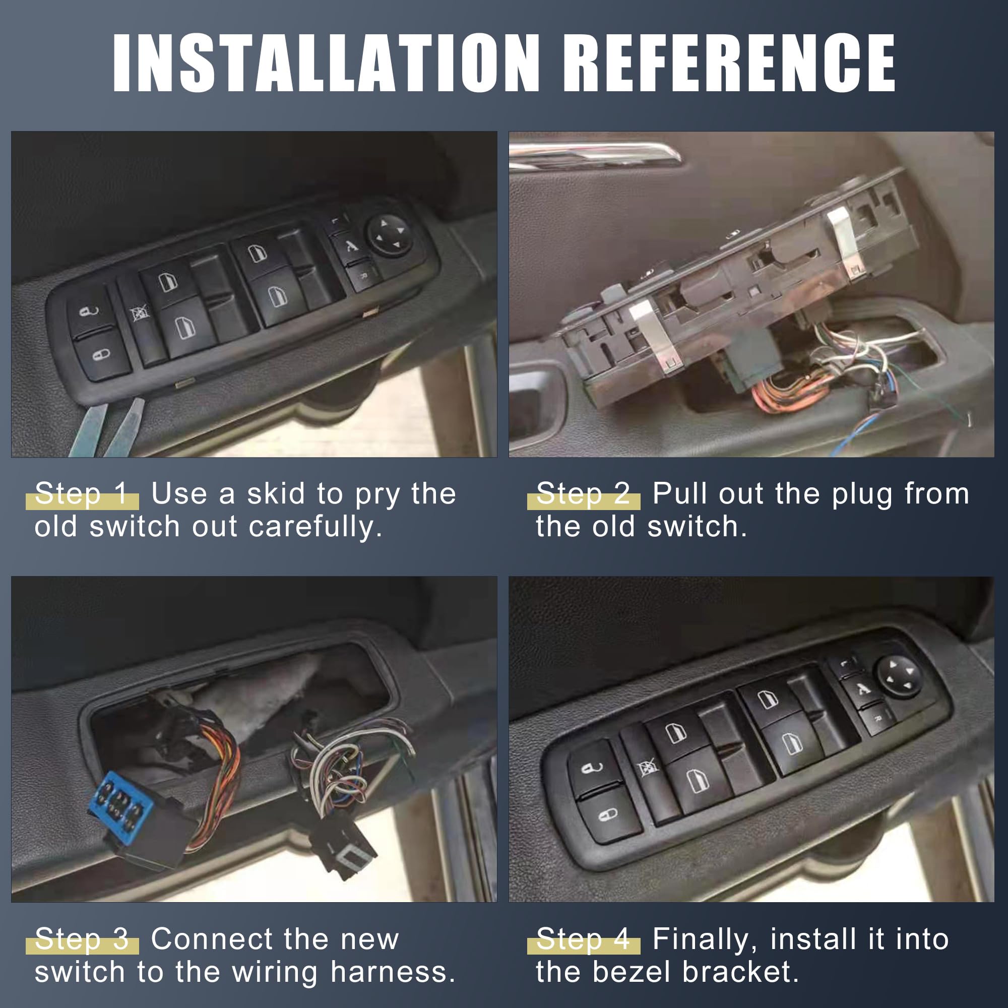 X AUTOHAUX Master Driver Side Power Window Switch 84040-06020 Replacement for Toyota Venza 2009-2013