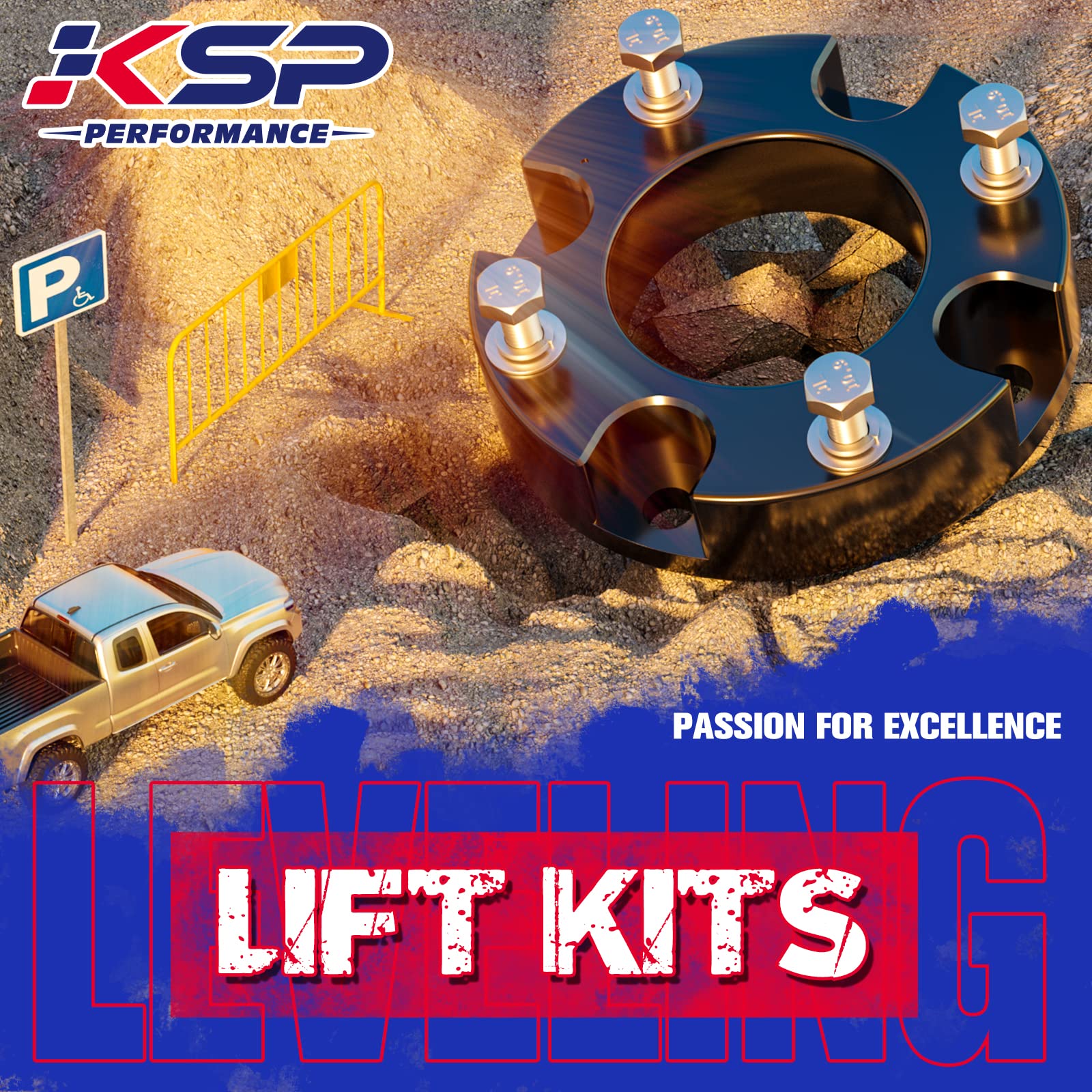 Ksp 3'' Tundra Front Leveling Lift Kits, 3 Inch Front Strut Spacers Lift Kit For Toyota Tundra 2007-2024 Sequoia 2007-2024 2Wd 2