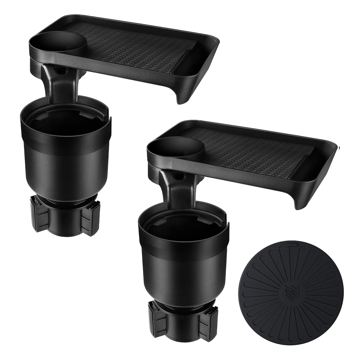 Seven Sparta Car Cup Holder Expander&Tray For Compatible With Yeti 20/26/30 Oz, Hydro Flasks 32/40 Oz, Nalgenes 30/32/38/48 Oz,