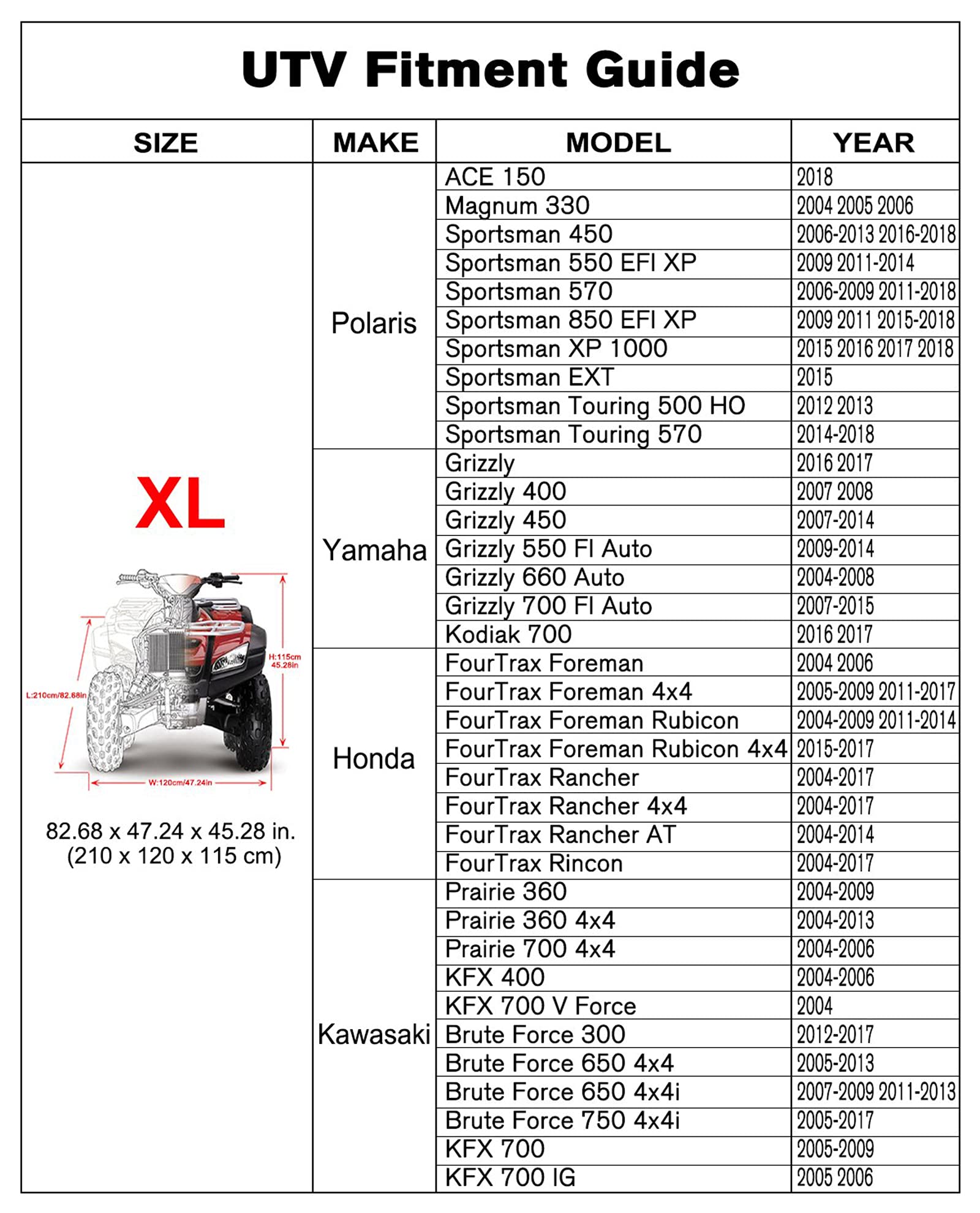 Neverland Atv Cover 210D Oxford Cloth, Waterproof Outdoor Heavy Duty 4 Wheeler Cover Quad Cover, Compatible With Polaris Sportsm