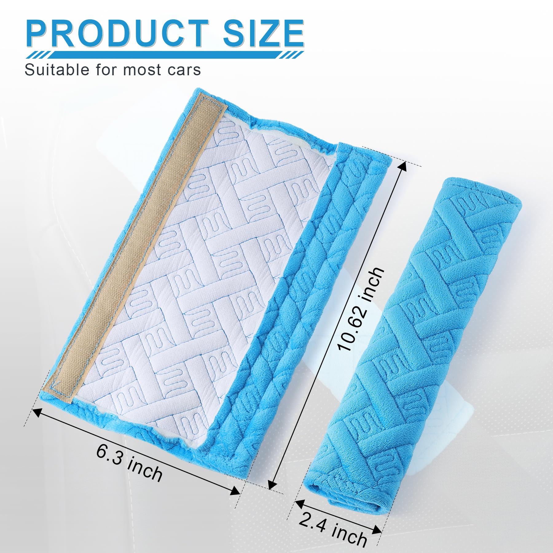 Justtop 2-Pack Universal Car Seat Belt Pads Cover For A More Comfortable Driving, Seat Belt Shoulder Strap Covers Harness Pad Fo