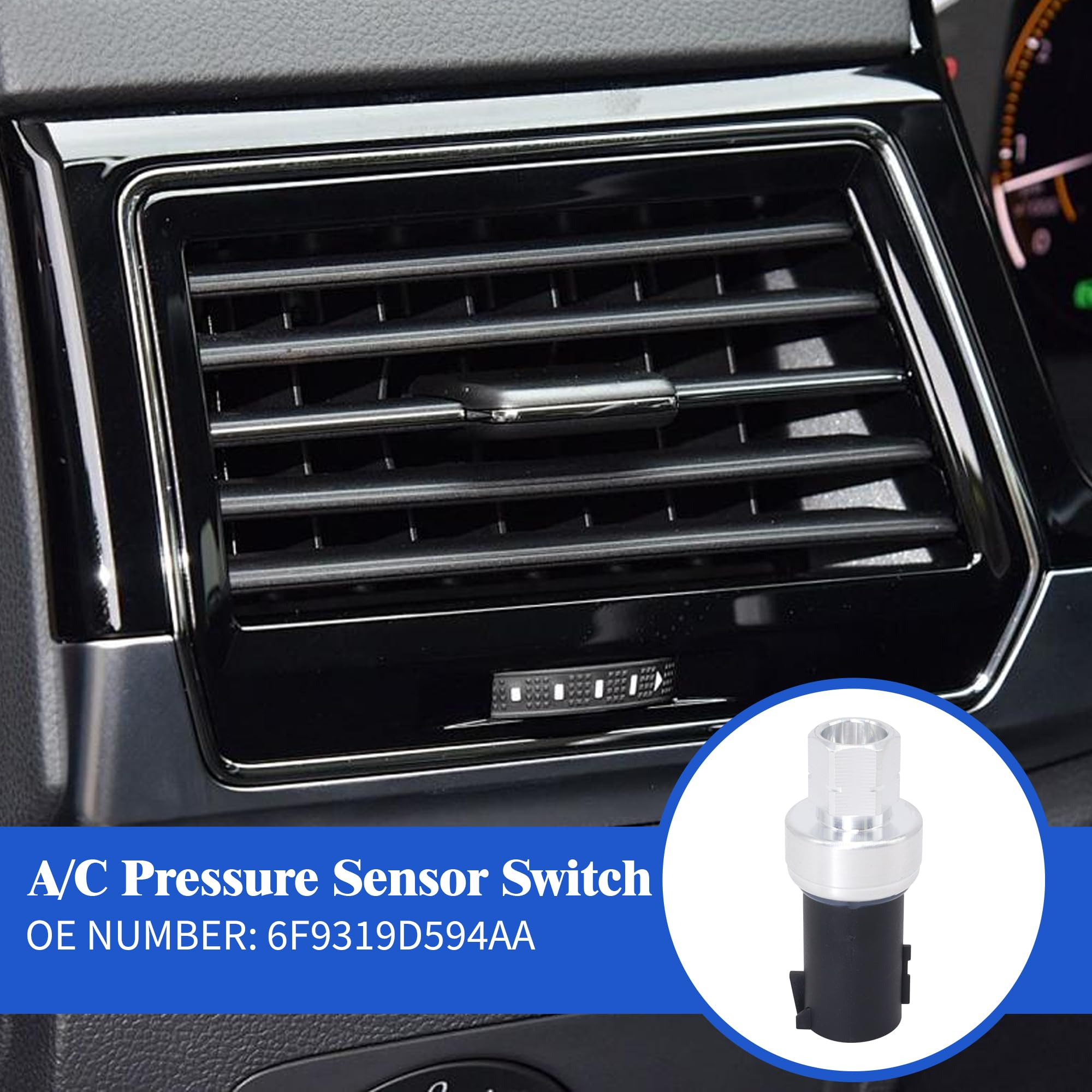 Hisport A/C Pressure Switch Sensor - Air Conditioner Clutch Pressure Sensor Switch Compatible With Ford Expedition F150 Fiesta F