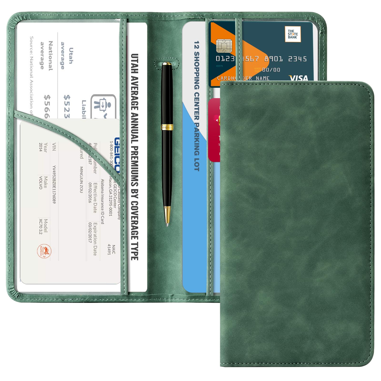 Cobak Car Registration And Insurance Holder - Vehicle Glove Box Car Organizer,Auto Truck Comparment Accessories Case With Magnet