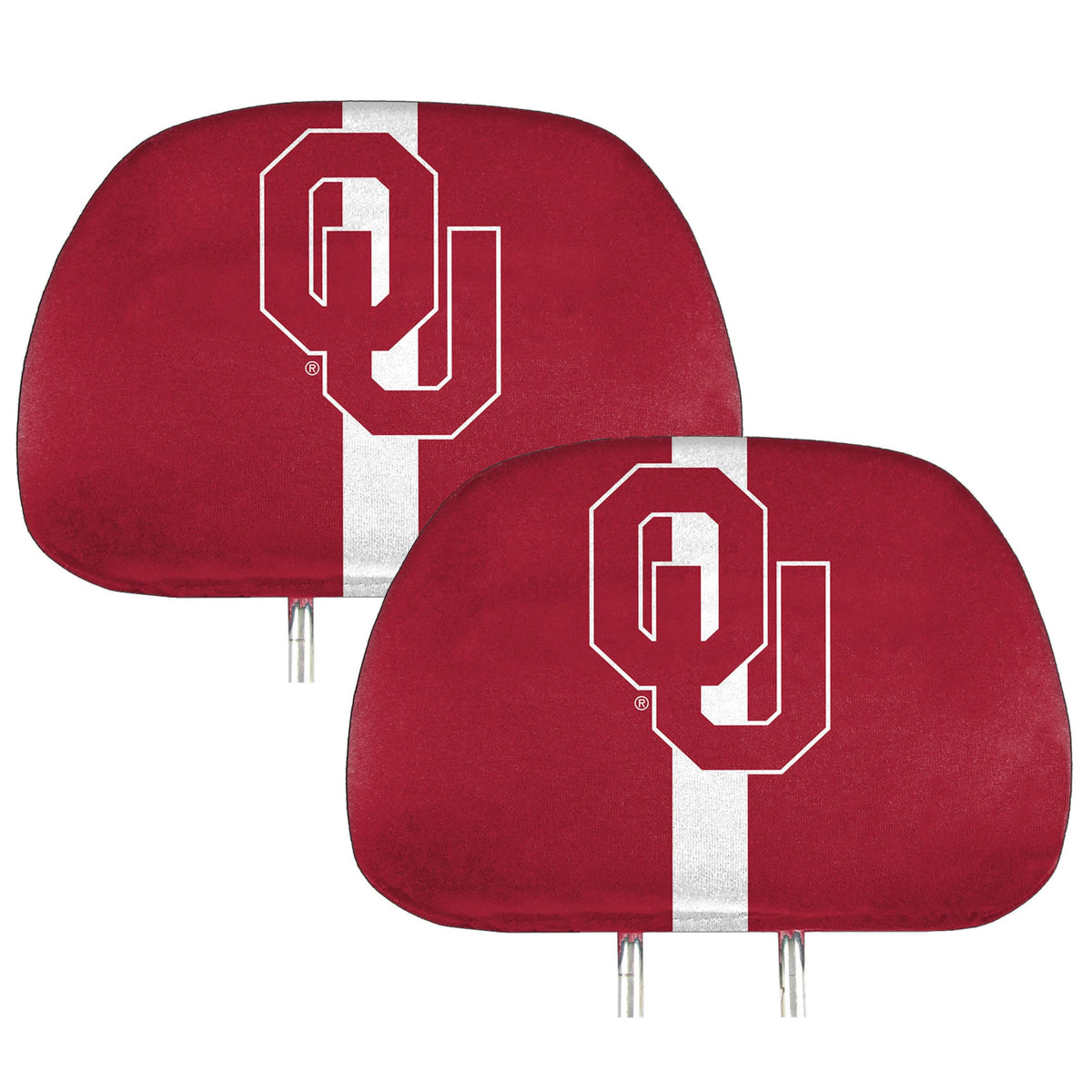 FANMATS 62064 Oklahoma Sooners Printed Head Rest Cover Set - 2 Pieces