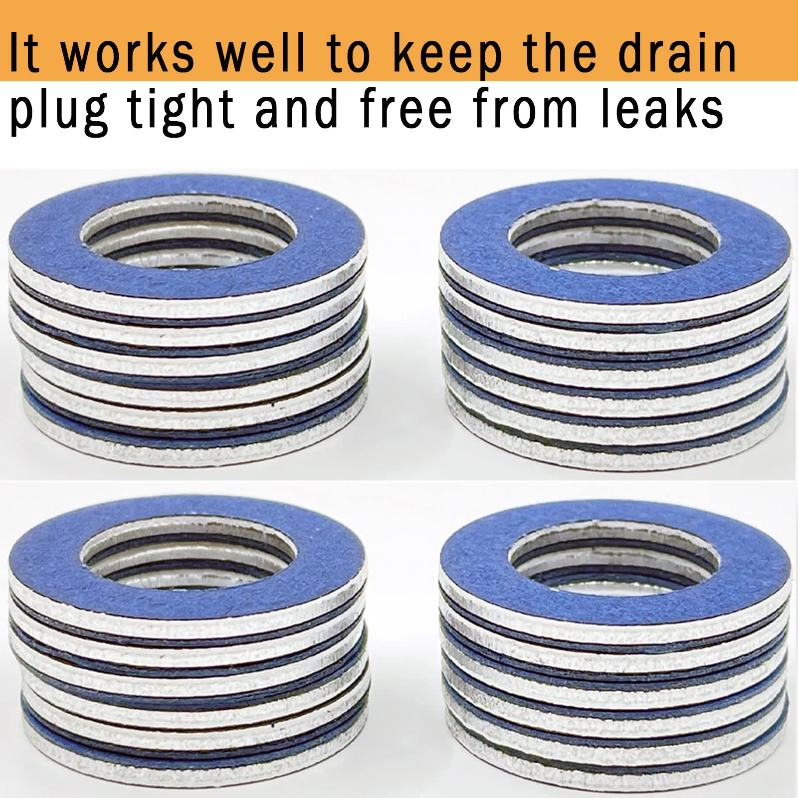 24 Packs 90430-12031 Toyota Oil Drain Plug Gaskets Compatible With Toyota Tacoma Tundra Camry Corolla 4Runner Scion Avalon Lexus Oil Plug Gasket