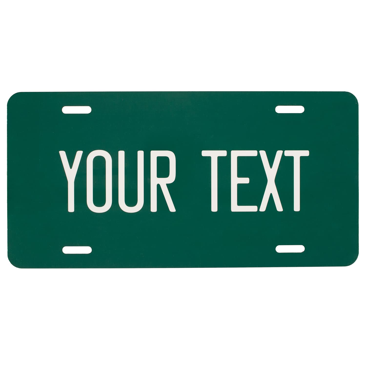 Custom License Plate For Front Of Car - Personalized Car Tags - 6” X 12” Universal Fit (Forest Green)