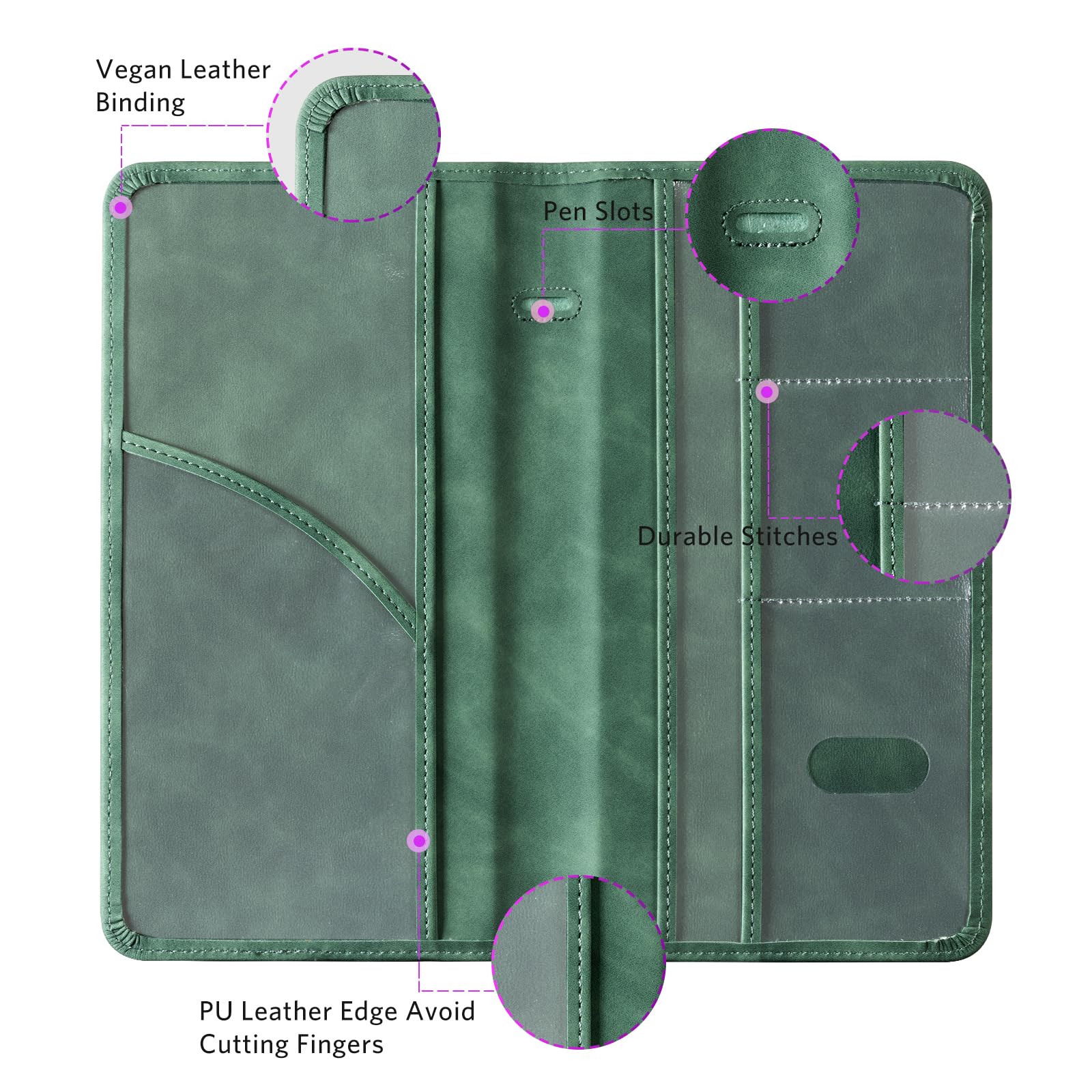 Cobak Car Registration And Insurance Holder - Vehicle Glove Box Car Organizer,Auto Truck Comparment Accessories Case With Magnet