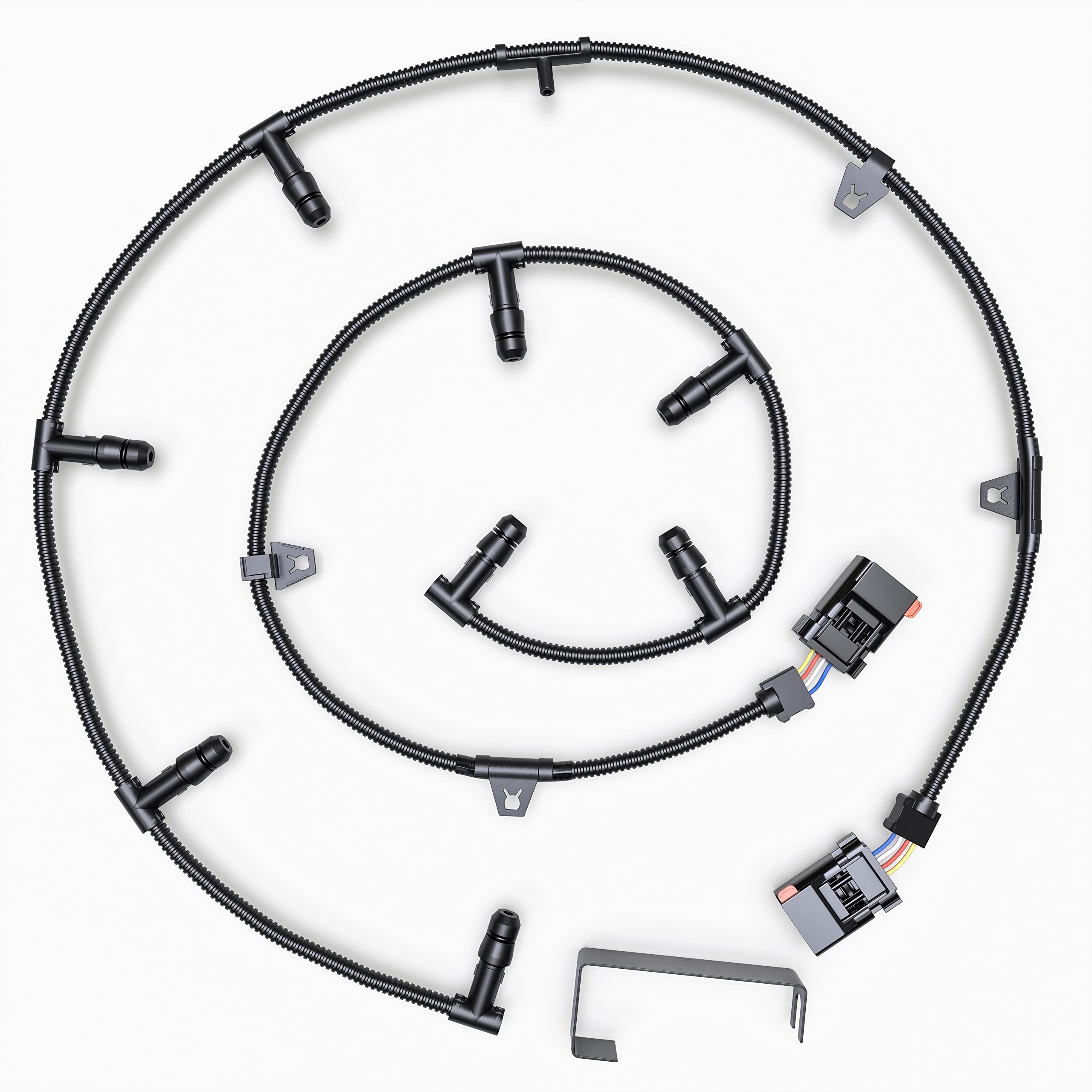 6.0 Powerstroke Glow Plug Harness Kit - Diesel Engine Injector Relay - Includes Right, Left Harness, & Removal Tool - Fits Ford
