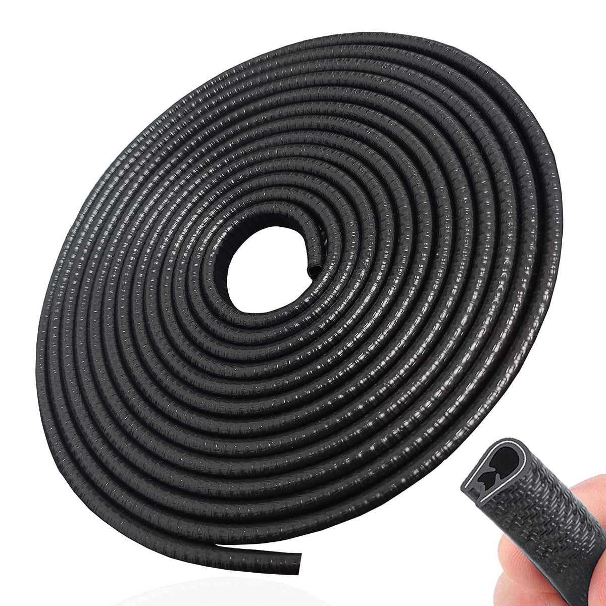 Syoauto 32Ft(10M) Door Edge Guard Black Car Guards Protector For Cars Rubber Auto Trim U Shape Build In Metal Sheet No Need Adhesive Easy To Cut Most