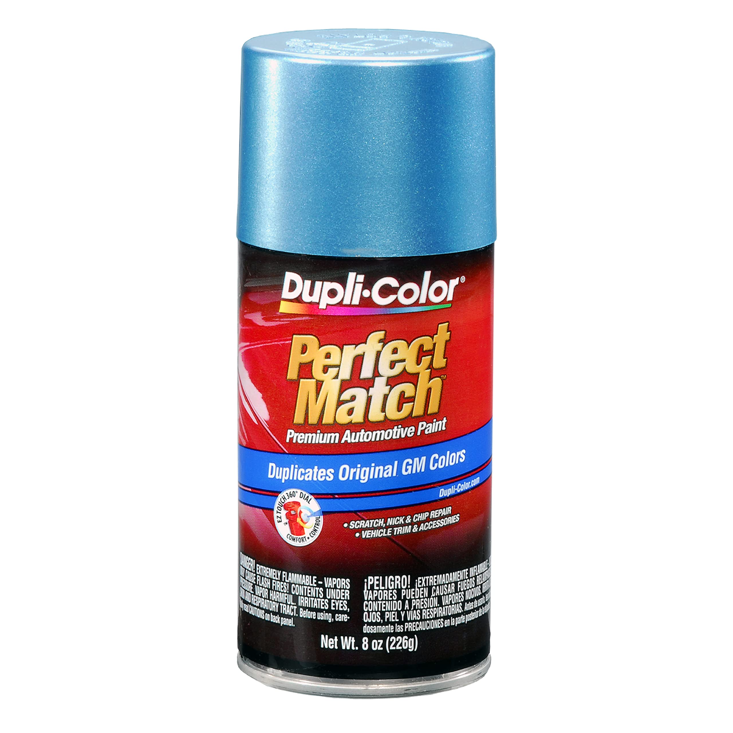Dupli-Color Ebgm04237 Perfect Match Automotive Spray Paint  General Motors Medium Maui Blue Metallic, 23 Wa9184, 23 Wa9537  8 Oz