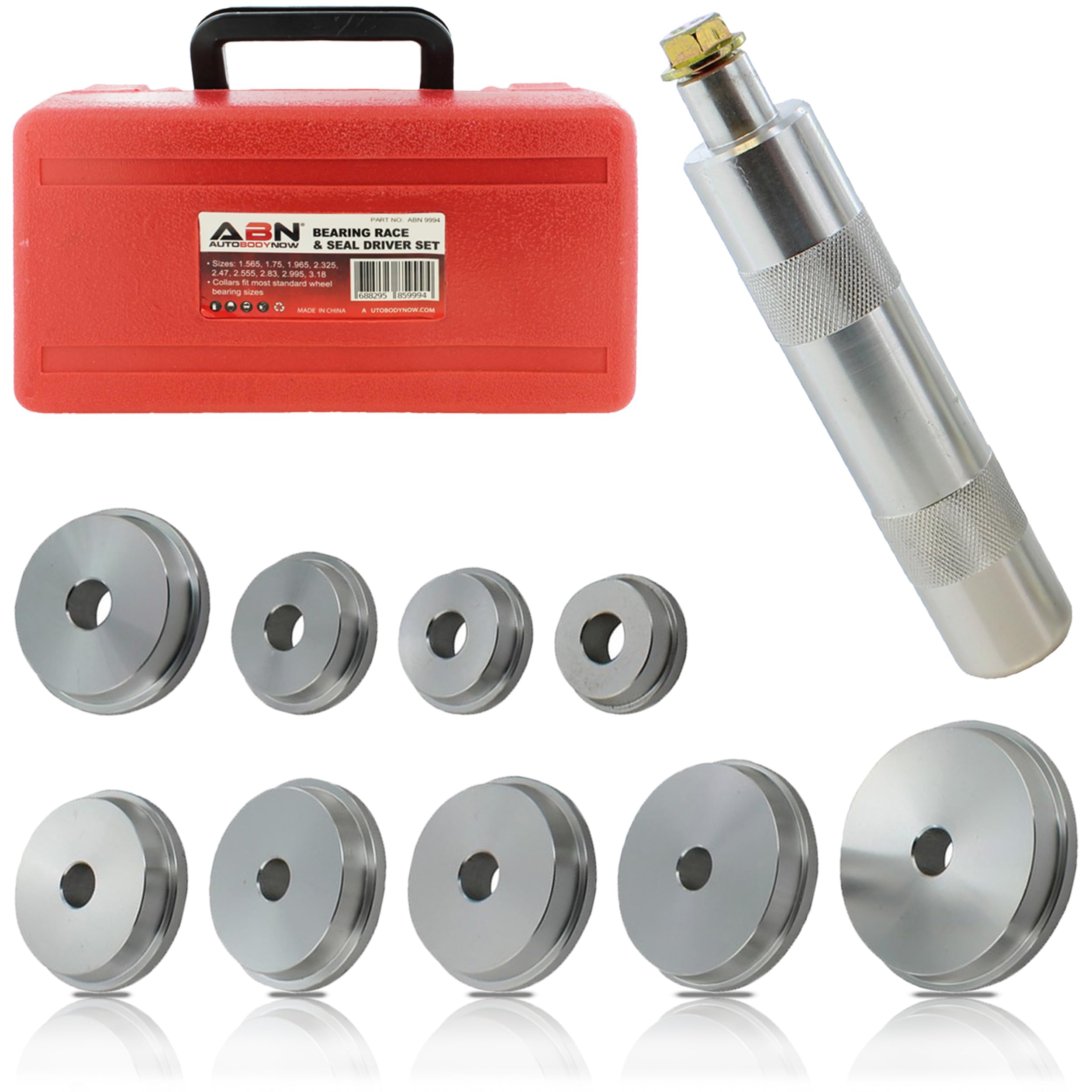 ABN Bearing Race and Seal Bush Driver Set with Carrying Case - Master / Universal Kit for Automotive Wheel Bearings
