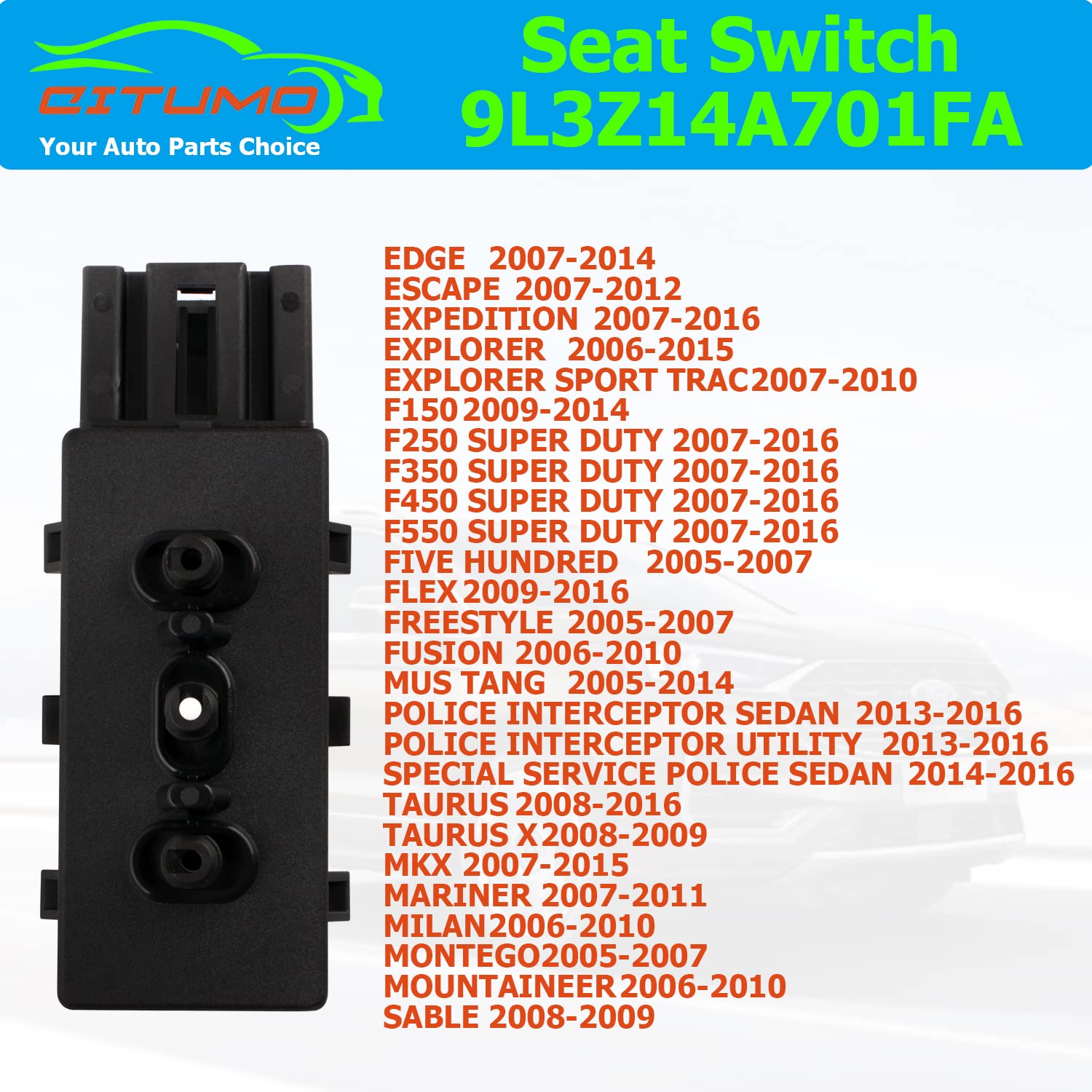 9L3Z14A701A 6-Way Power Seat Adjuster Replacement For Mustang Edge Escape Expedition Seat Switch Replace Oe Psw5