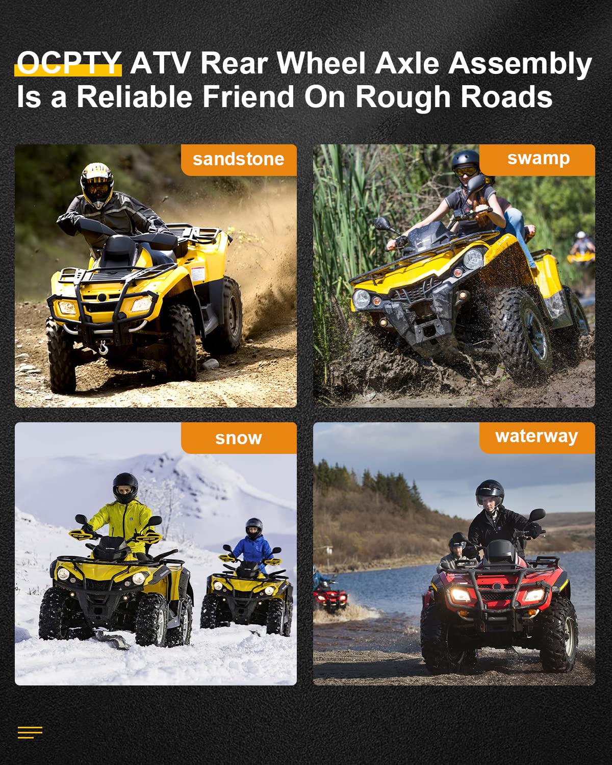 OCPTY Rear Wheel Axle fits for Honda Foreman 400 450 1998-2004 FourTrax Foreman 400 42311-HM7-A02 1995-2003