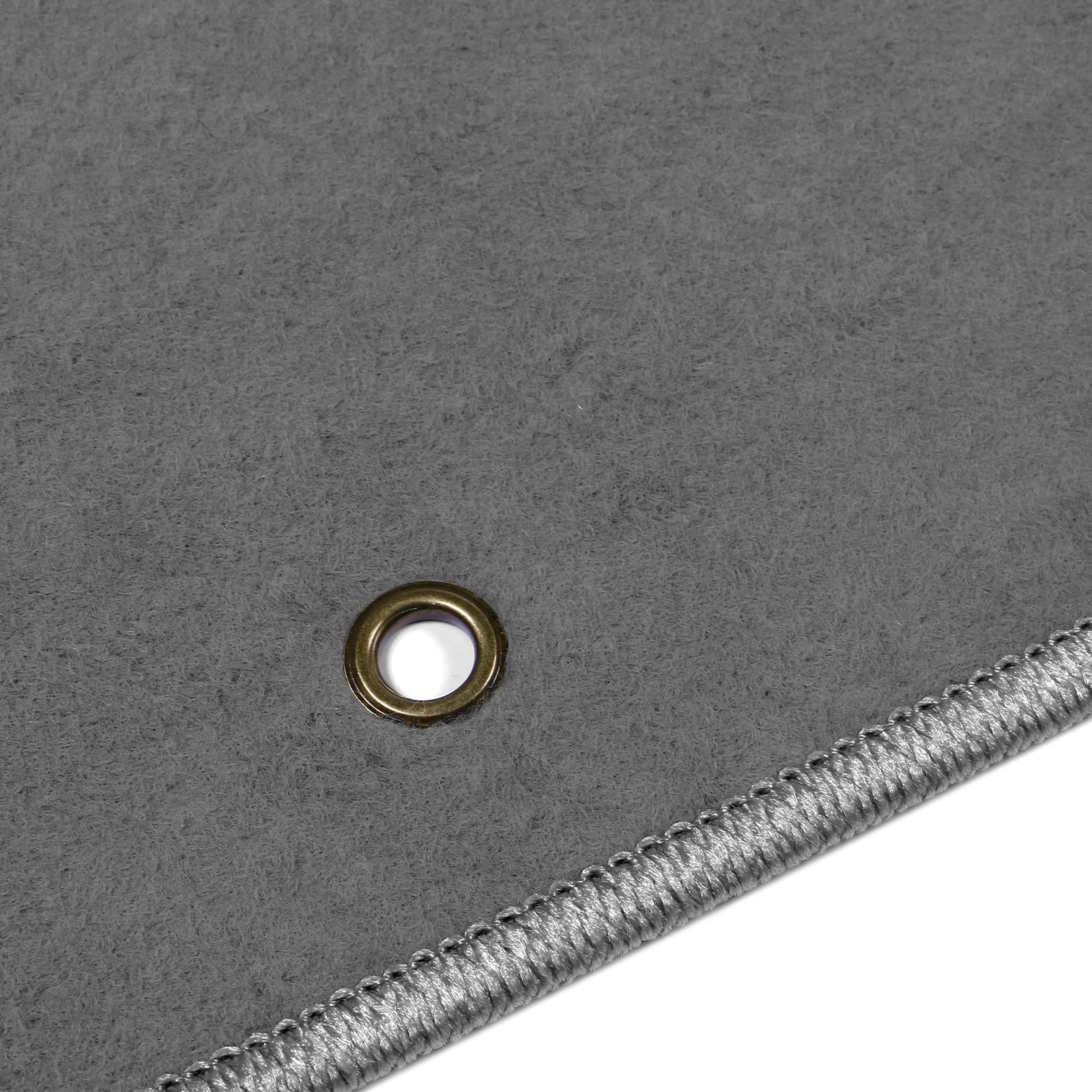 IKON MOTORSPORTS, Floor Mats Compatible with 2010-2017 Chevrolet Equinox, Factory Fitment Gray/Grey Nylon Front & Rear Car Floor