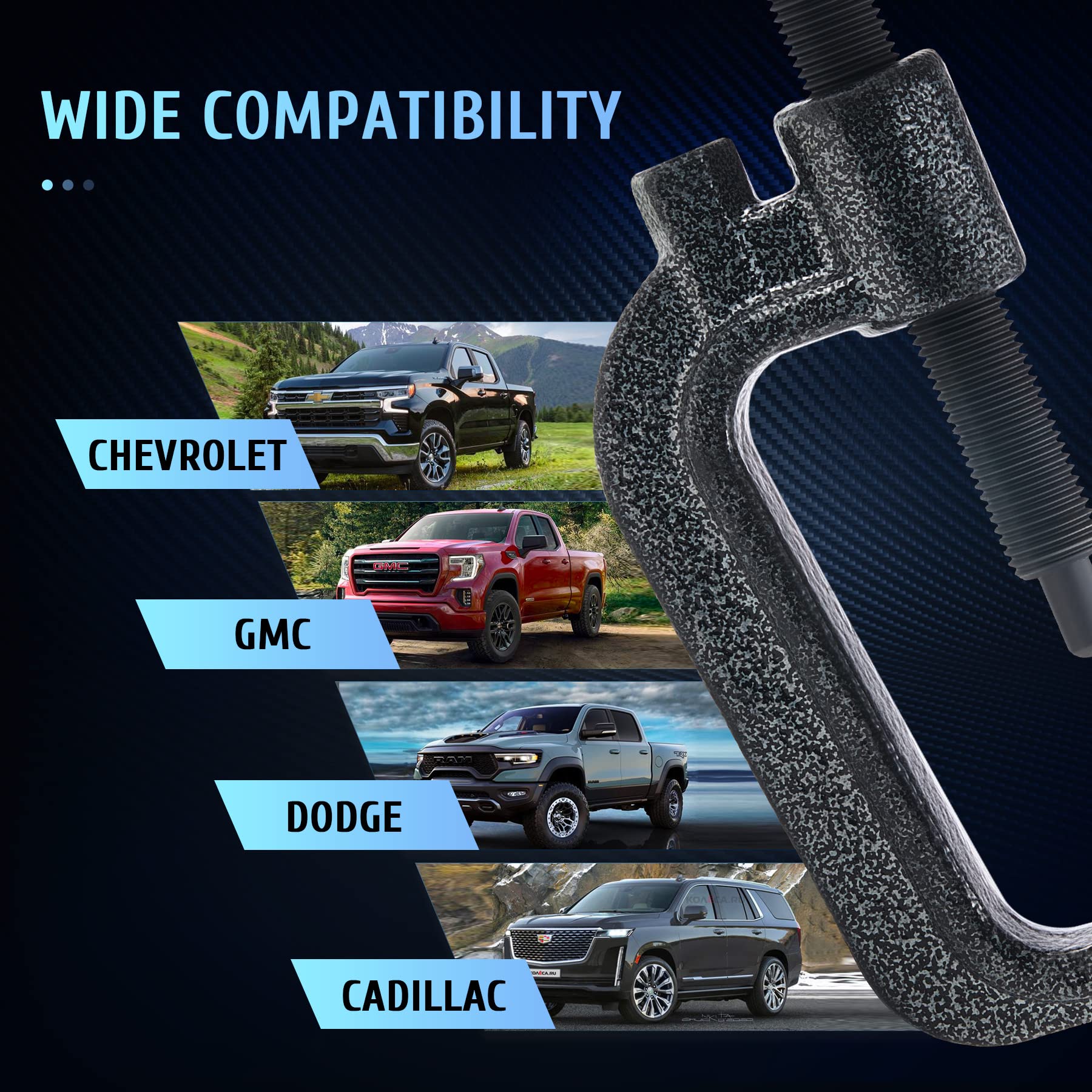 Orion Motor Tech Torsion Bar Unloading Tool, Heavy Duty Torsion Key Tool With C Frame And 0.9' Dia Threaded Rod, Torsion Bar Tool Compatible With Chevy Silverado Gmc Dodge Cadillac More