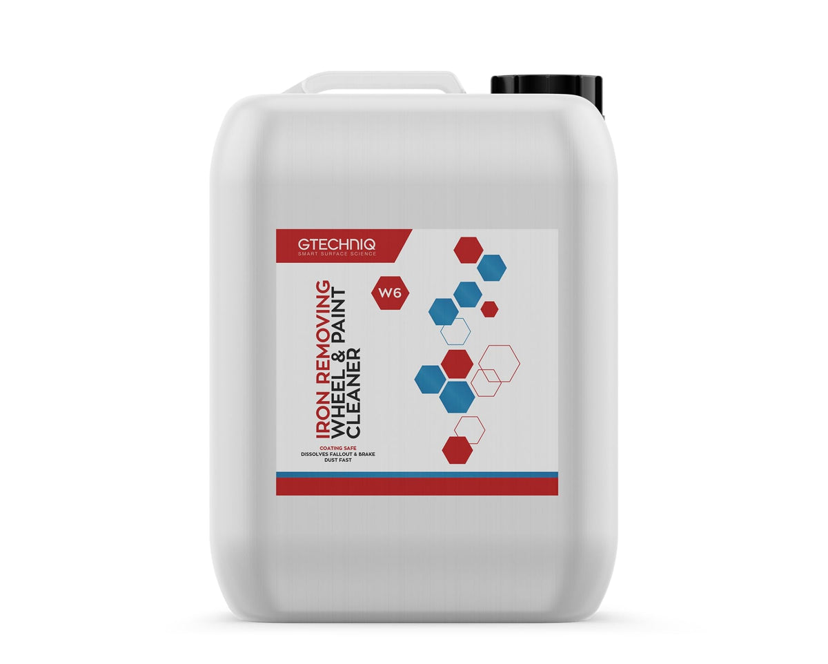 Gtechniq W6 Iron And General Fallout Remover For Cars, Brake Dust Degreaser And Cleaner For Wheels, Rims And Paintwork, Safe On Coatings, 5L