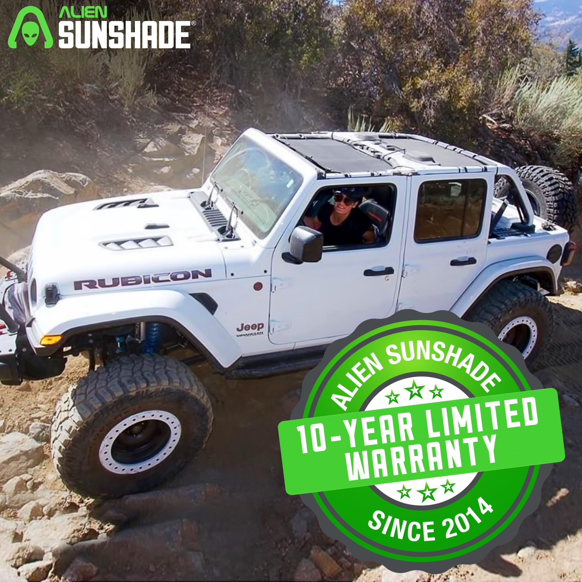 Alien Sunshade Jeep Wrangler Jlu Red (2018-2023) Front & Rear Mesh Sun Shade For Jl Unlimited, Blocks Uv, Wind, Noise, Jeep Gift