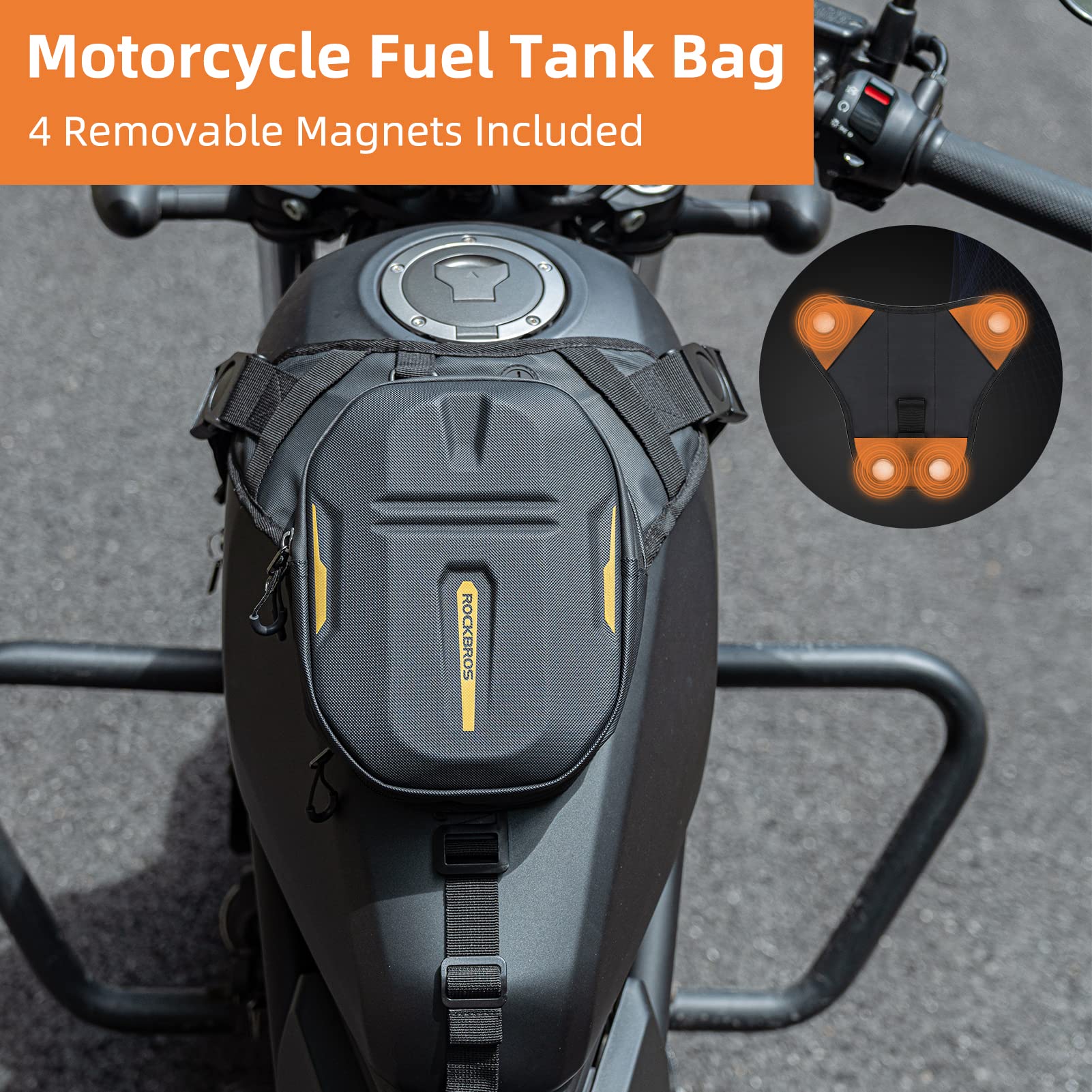 Rockbros Hard Shell Drop Leg Bag Motorcycle Waist Pack Magnetic Motorcycle Tank Bag Thigh Bags For Men Women Muti-Functions For