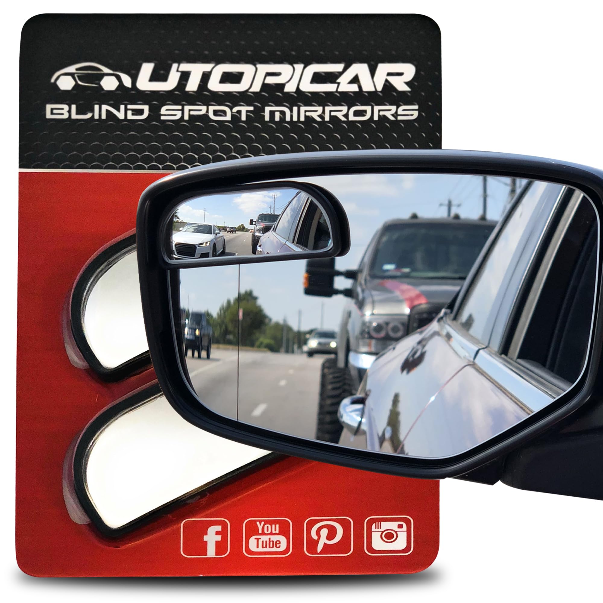 Blind Spot Convex Car Rear View Mirror: Rearview/Side Stick On Mirror Automotive Accessories | Narrow Blindspot Mirrors For Car 