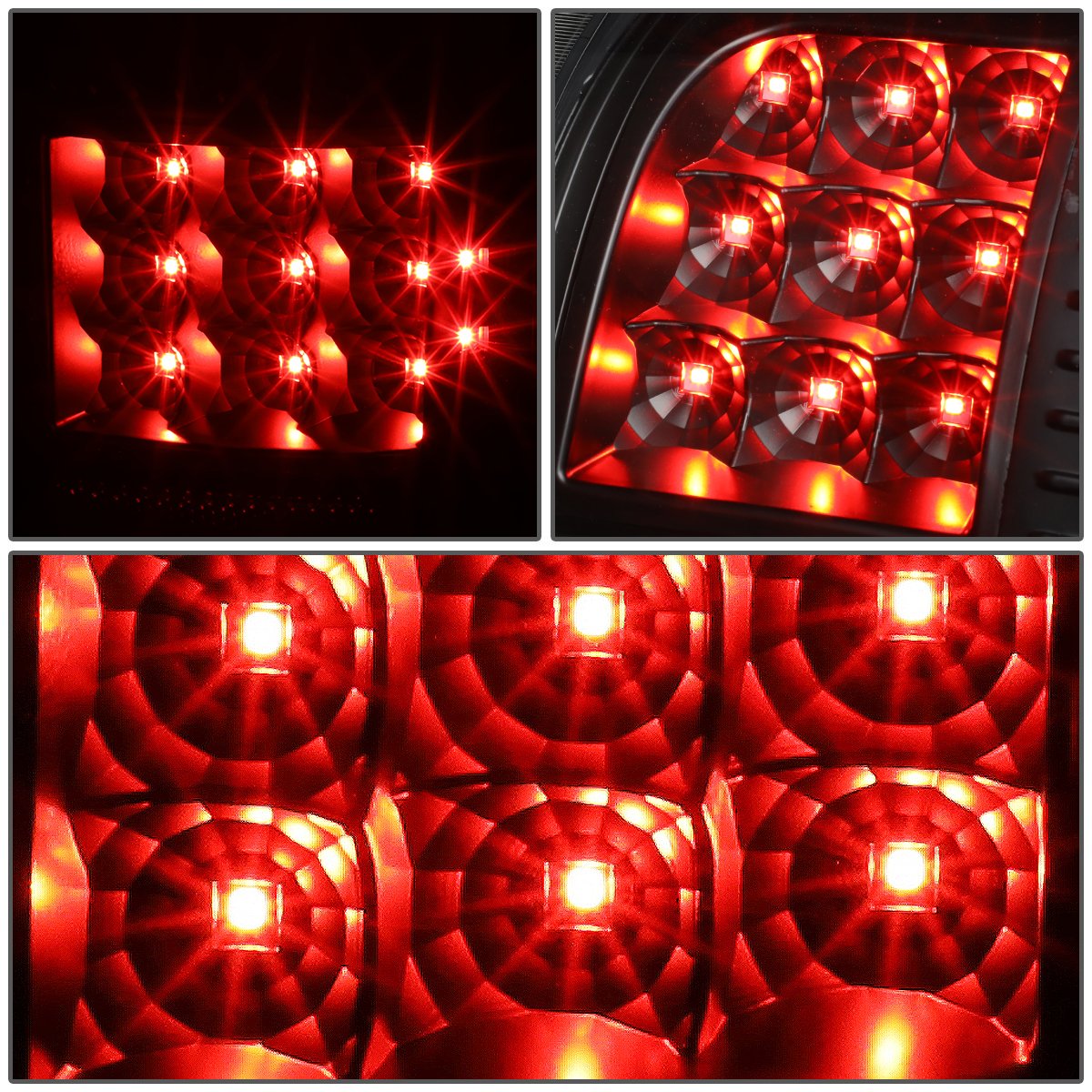 Dna Motoring Tl-Gmcsie07-Led-Bk-Cl Led Tail Light Assembly Driver & Passenger Side [Compatible With 07-14 Gmc Sierra 1500 2500Hd