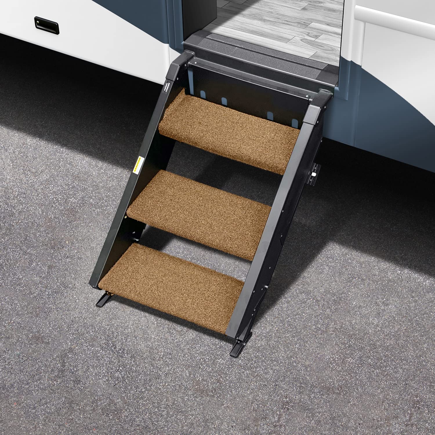 Prest-O-Fit 2-0513 Trailhead Step Rug 17.5 In. W (3 Pc Set) Fits Morryde Stepabove 3 Step - Buckskin Brown