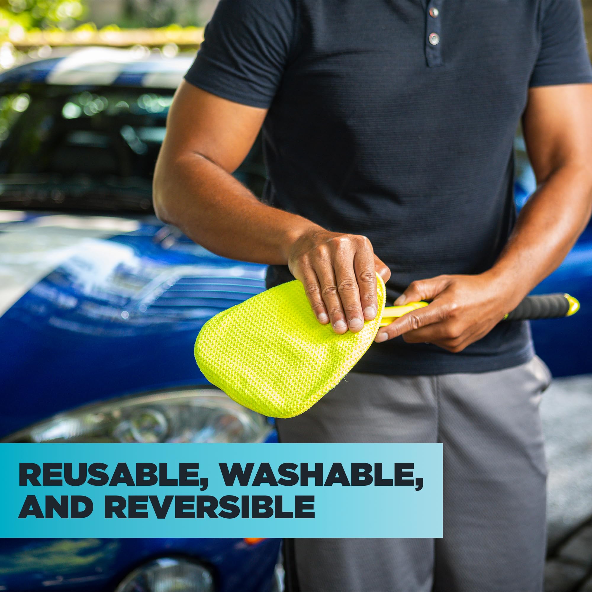 Invisible Glass 95160 Reach & Clean Glass Windshield Cleaner Tool Kit With Extendable Handle, (2) Reusable Quick Change Microfibers, And Storage Bag For Auto Windshield, Trucks, Suvs, Rvs, And Windows