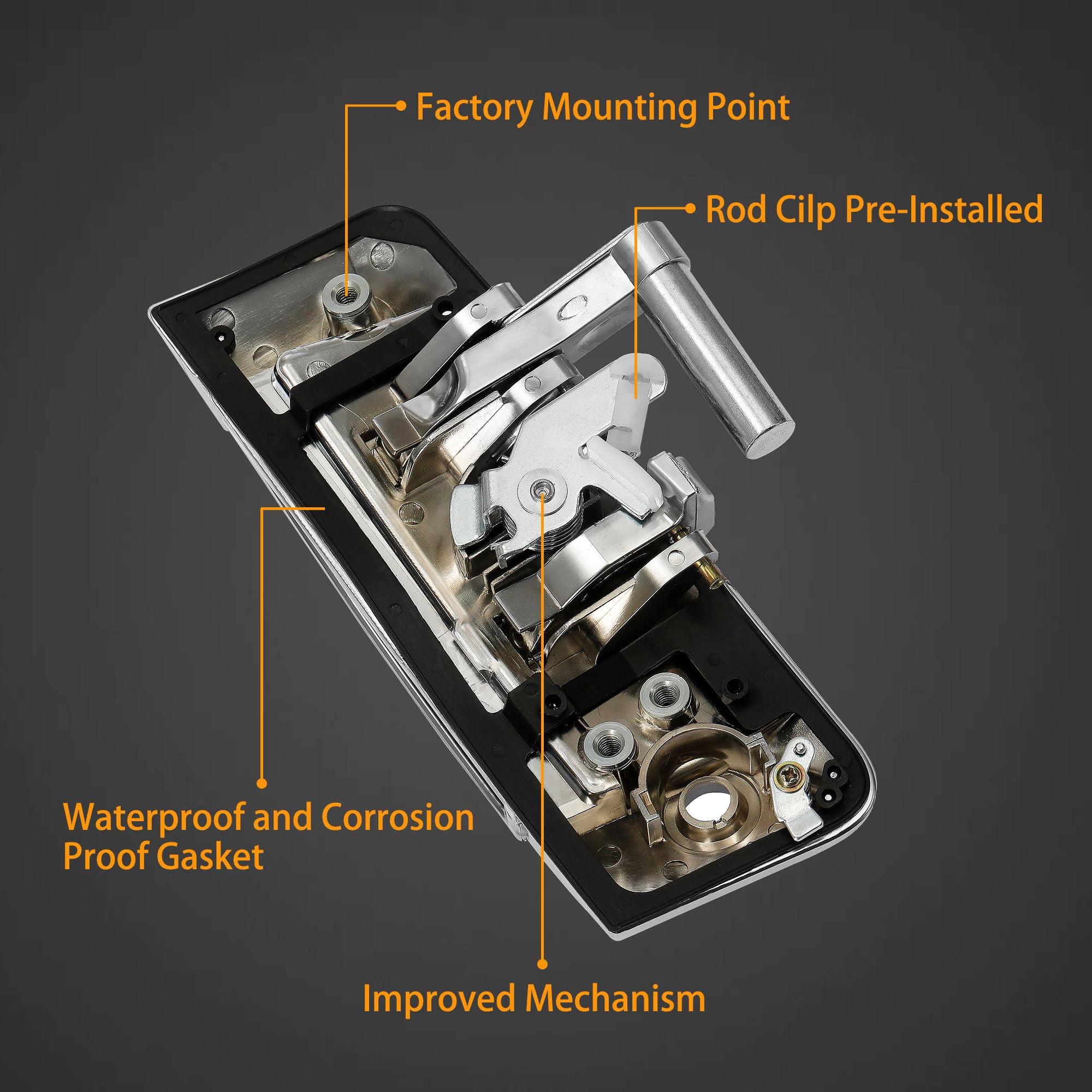 Gledewen Exterior Door Handle Driver & Passenger Side | Replacement For 2003-2009 Nissan 350Z | Replaces# 80607-Cd41E, 80607-Cd40B, 80606-Cd01E