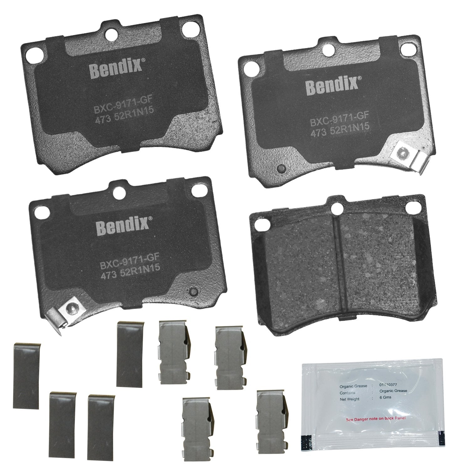 Bendix Priority1 Cfc473 Ceramic Front Brake Pads For Ford Escort 2003-1991, Mazda Mx-3 1996-1992, Protege 1998-1990, Mercury Tra