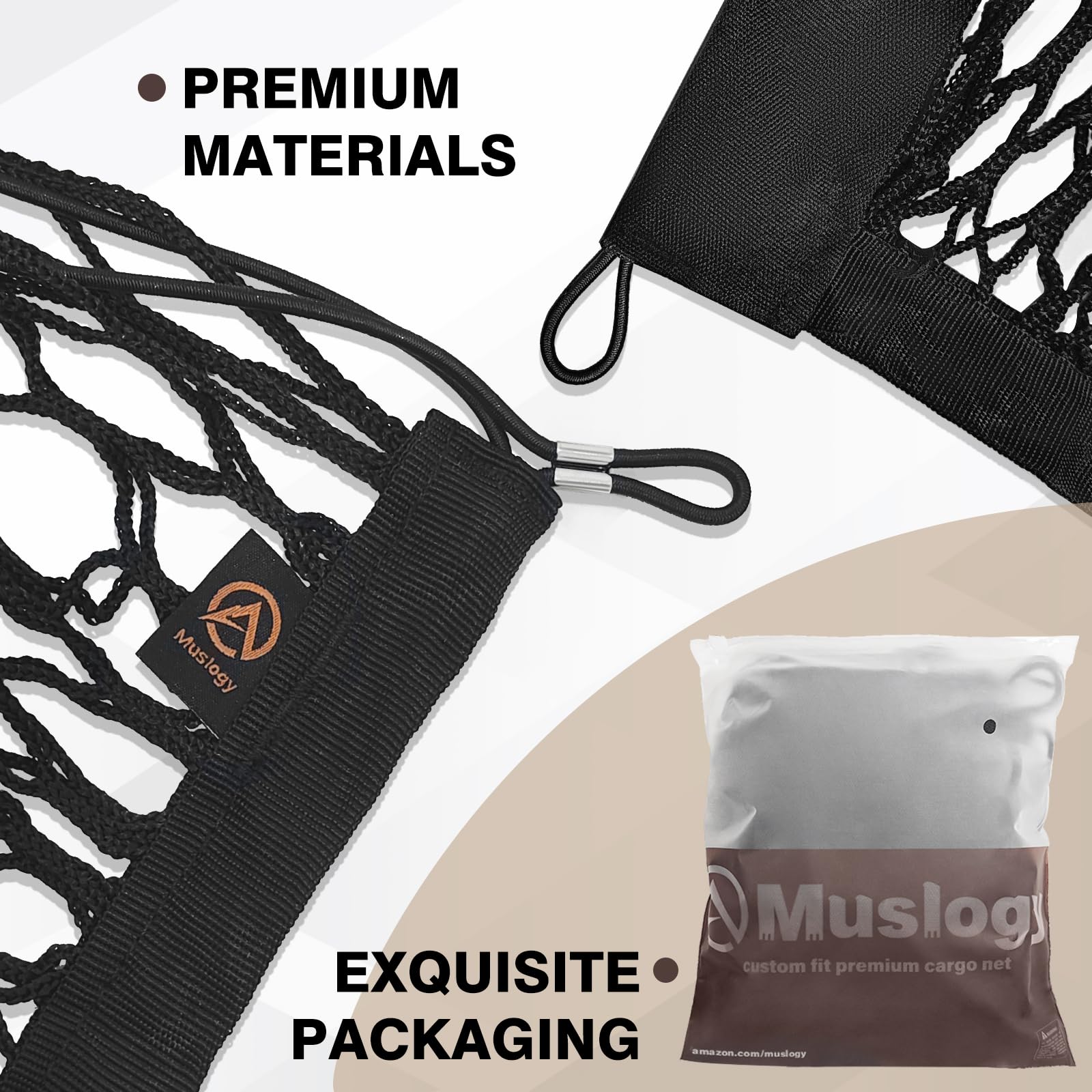 Muslogy Envelope Style Trunk Cargo Net Compatible With 2015-2020 Chevy Tahoe, Gmc Yukon, Cadillac Escalade Accessories Upgraded