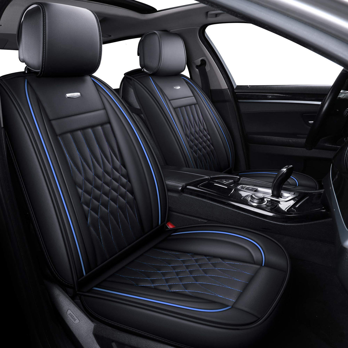 Luckyman Club Car Seat Covers With Waterproof Faux Leather Fit For Most Sedan Suv Such As Elentra Sonata Tucson Chevy Equinox Vw