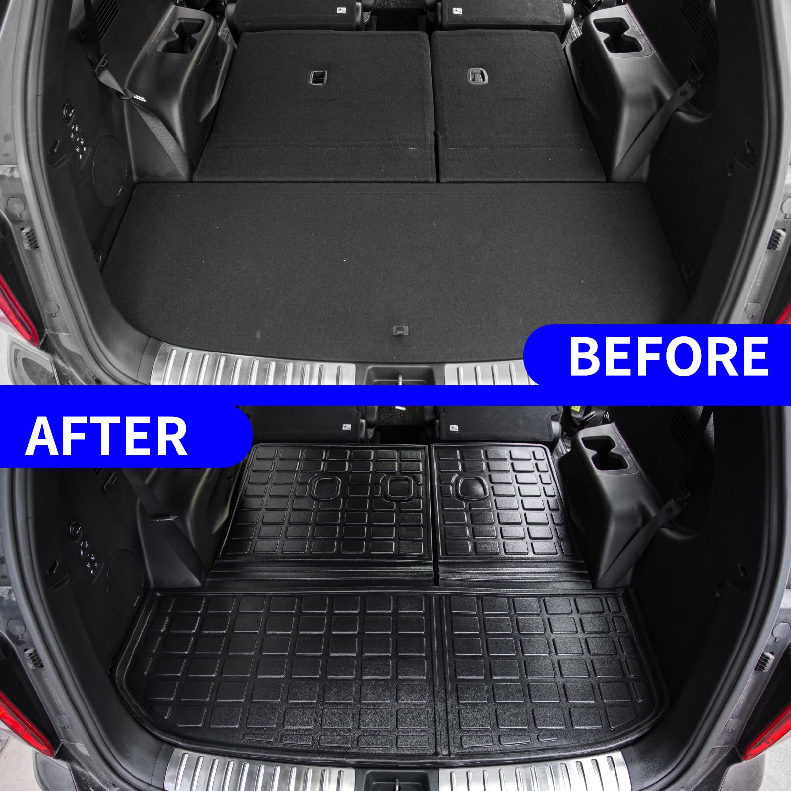 Rongtaod Floor Mats Compatible With 2020-2025 Hyundai Palisade Floor Liner Trunk Mat Cargo Mat Cargo Liner Back Seat Cover Prote