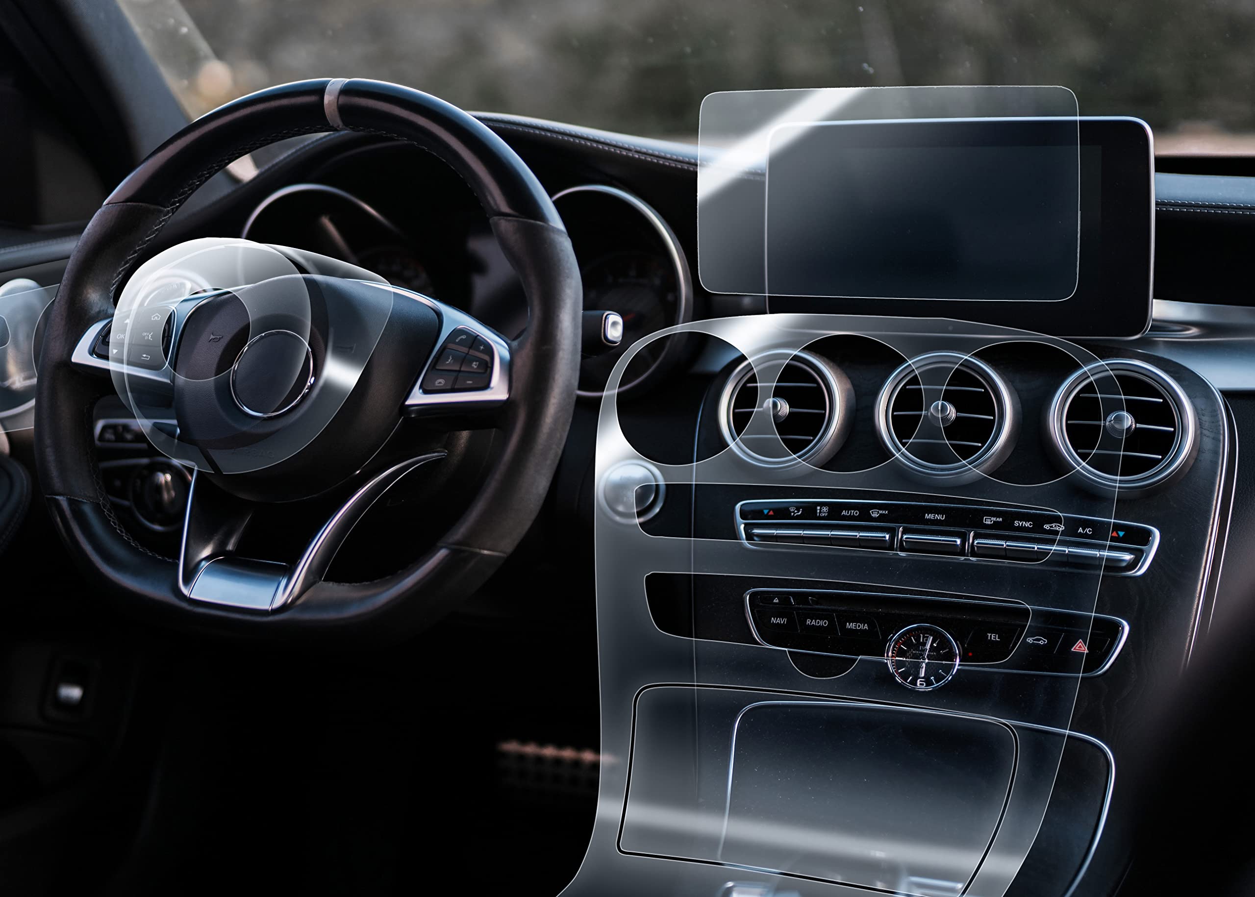 VViViD Clear Paint Protection Bulk Vinyl Wrap Film Including 3M Squeegee and Black Felt Applicator (54 Inch x 60 Inch)