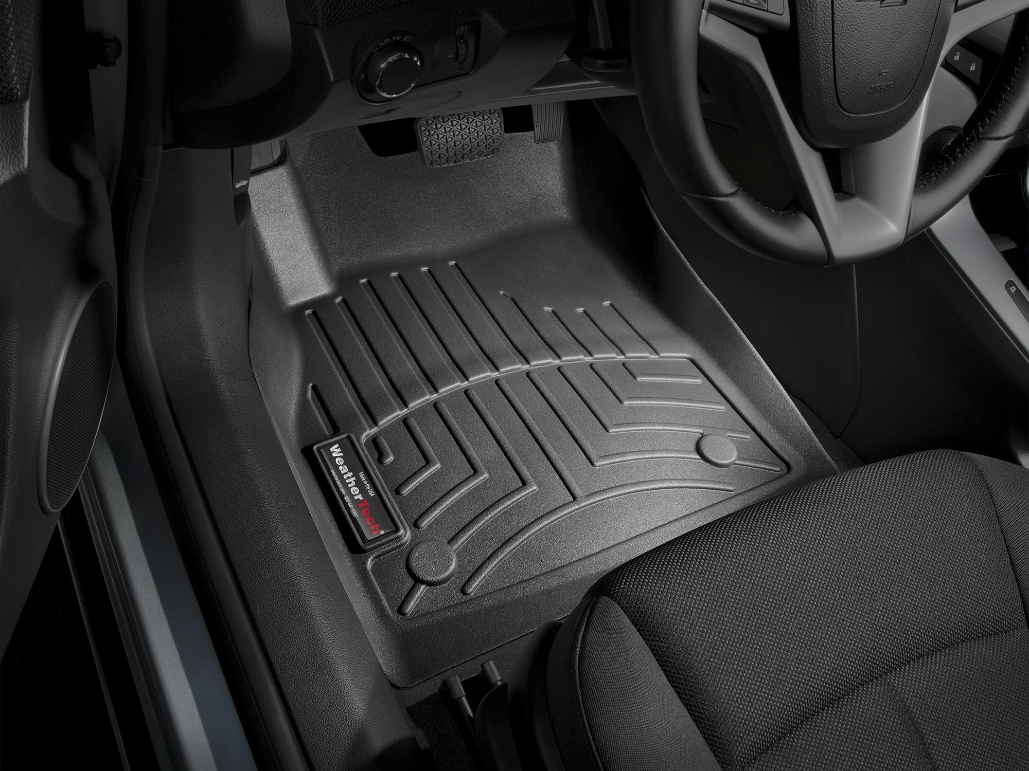 WeatherTech Custom Fit FloorLiners for Chevrolet Cruze - 1st Row (445231), Black