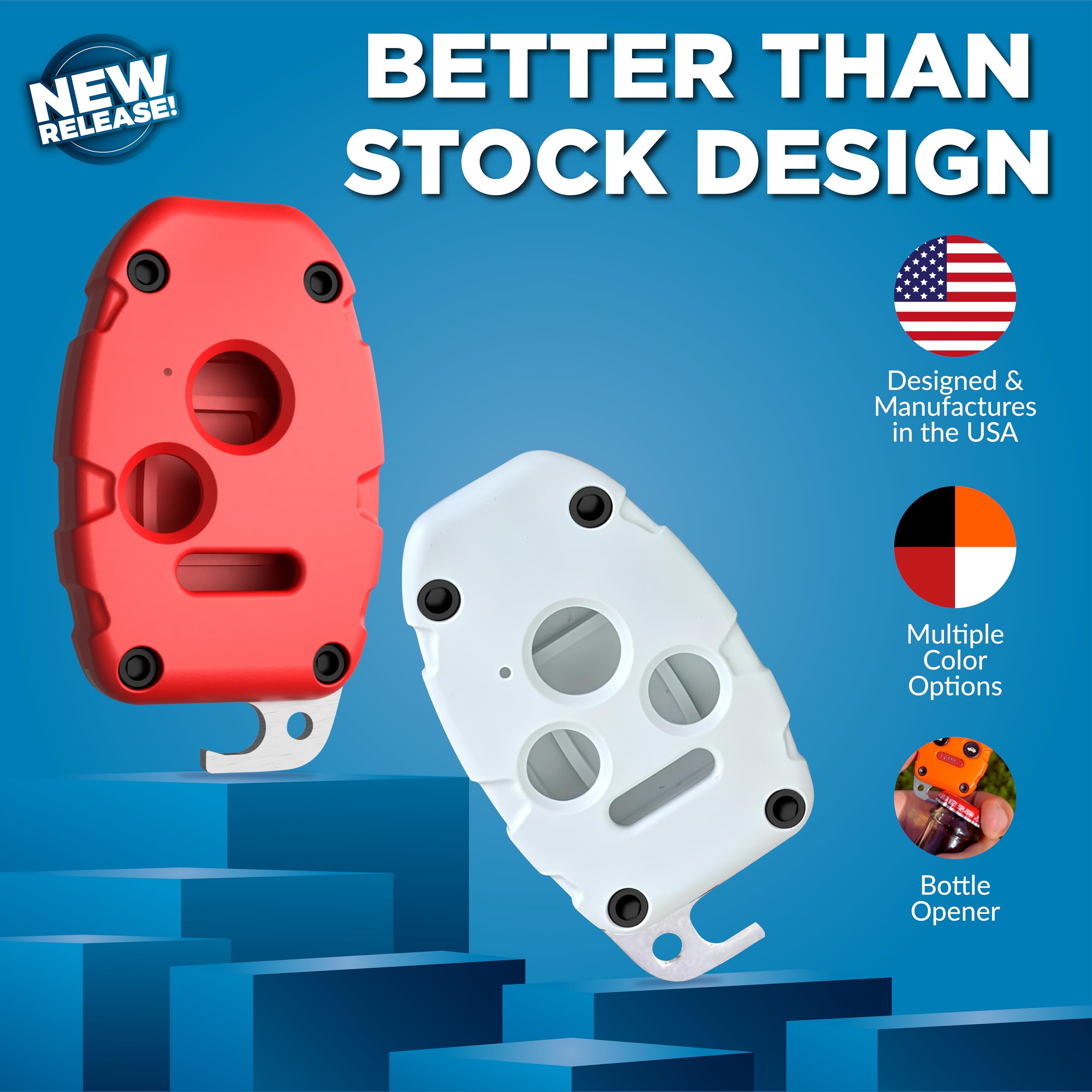 Usa-Made Honda Key Fob Shell | Crack-Resistant & Durable | Seamless Fit | Enhanced Longevity & Functionality | Integrated Bottle