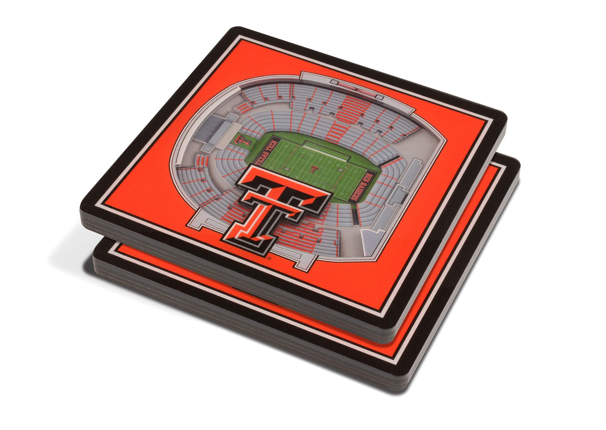 Youthefan Ncaa Texas Tech Red Raiders 3D Stadiumview Coasters - Jones Att Stadium