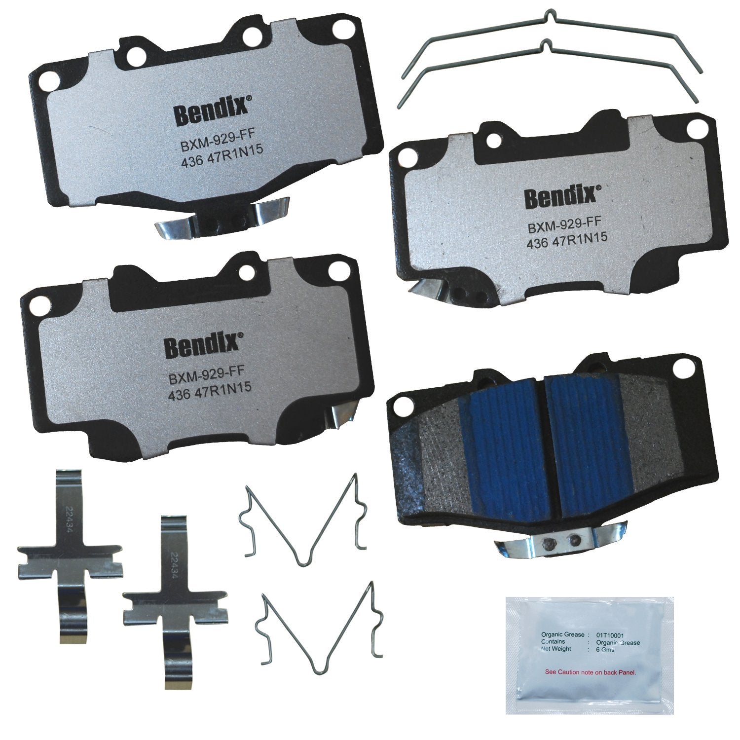 Bendix Fleet Metlok Mkd436Fm Semi-Metallic Front Brake Pads For Toyota 4Runner 1991-1988, 4Runner 2000-1996, Pickup 1995-1988