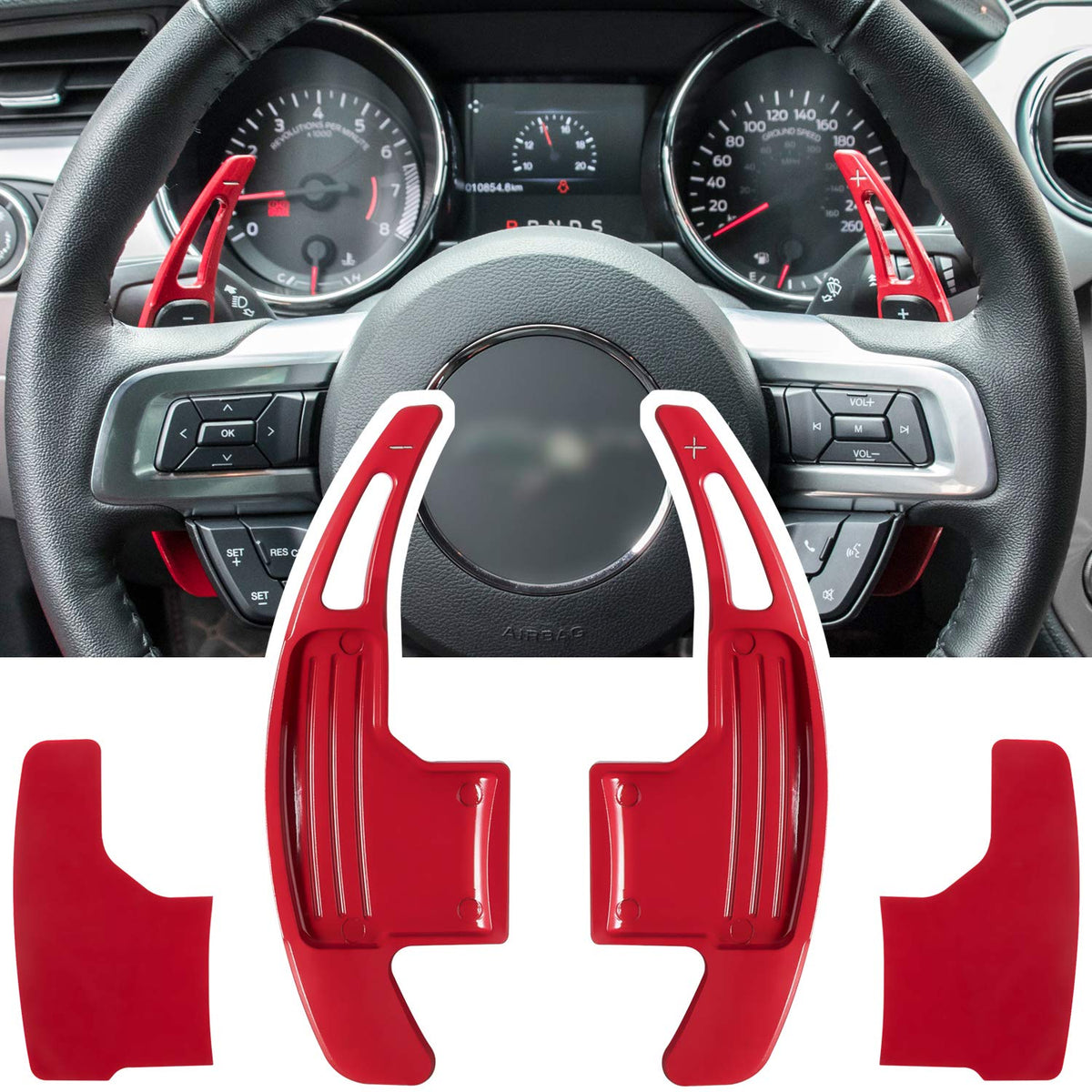 Steering Wheel Shift Paddle Extended Shifter Trim Cover For Ford Mustang 2015 2016 2017 2018 2019 2020 2021 2022 2023 Interior D