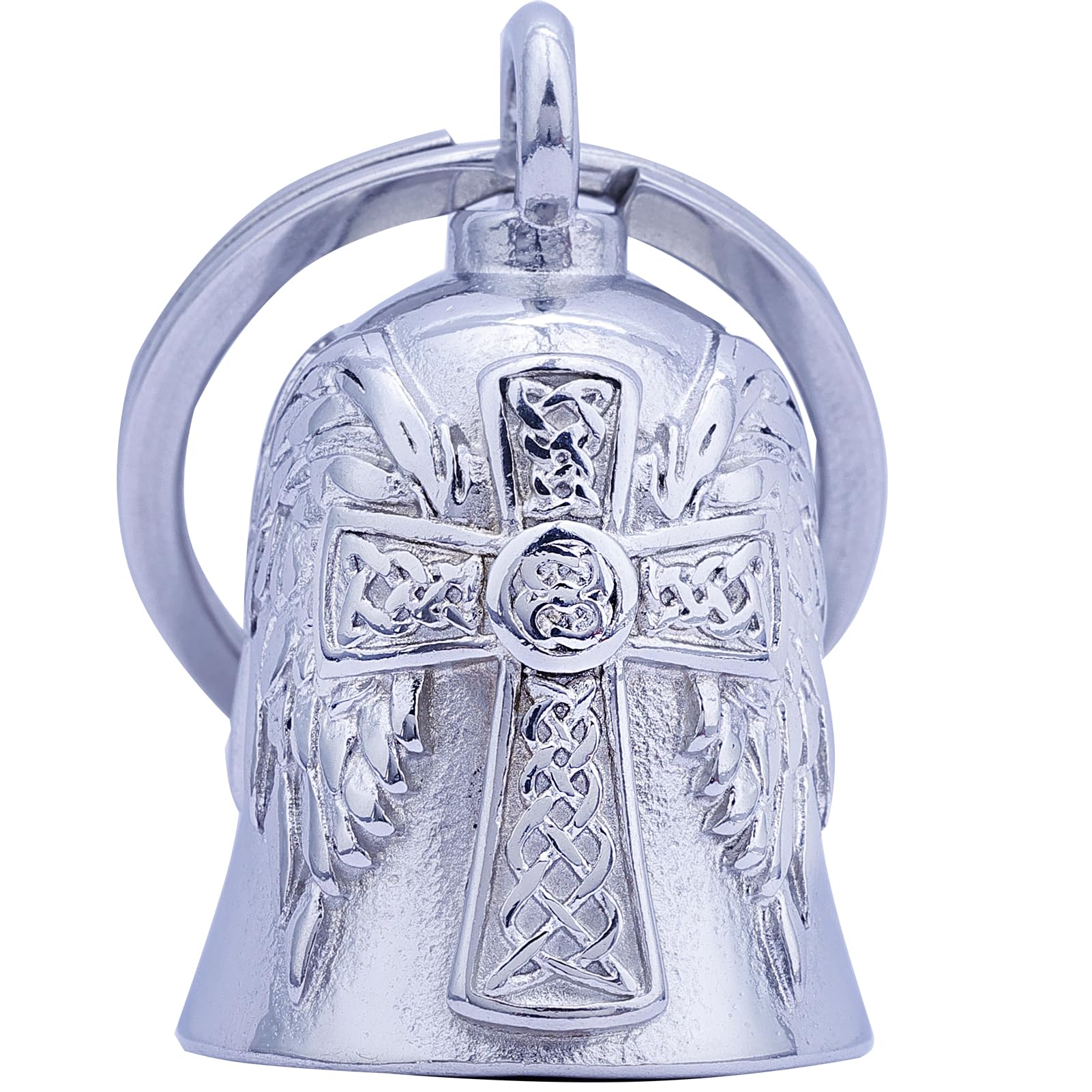 Cyzbtbl Motorcycle Men Bells - Motorcycle Angel Bell For Men Women,Bell Biker Accessory,Guard Riding Safety (Silver)