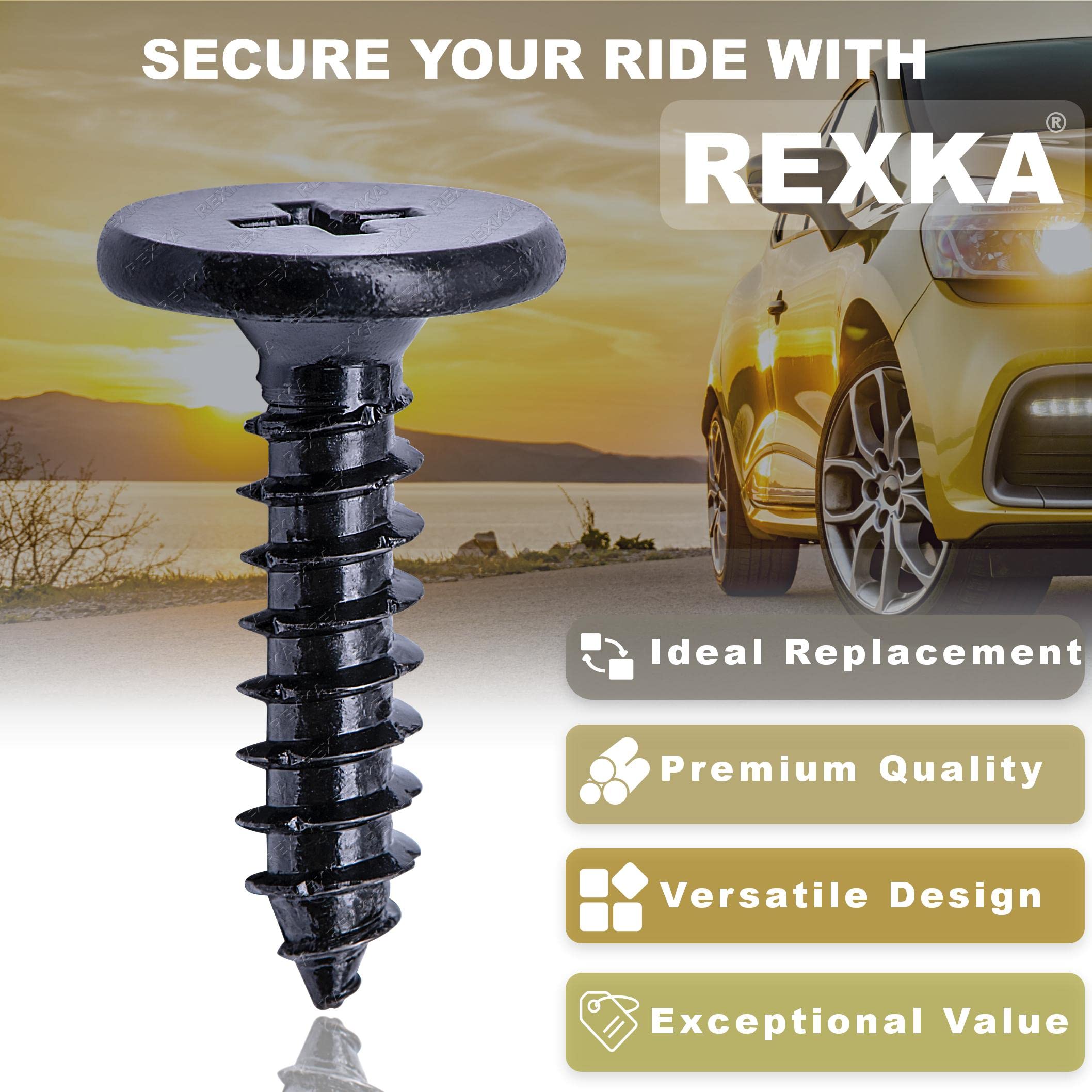 Rexka 30pcs Bumper Cover Fender Liner Splash Shield Screw Retainer 90103-TA0-000 Compatible with Honda Acura Accord Civic CR-V C