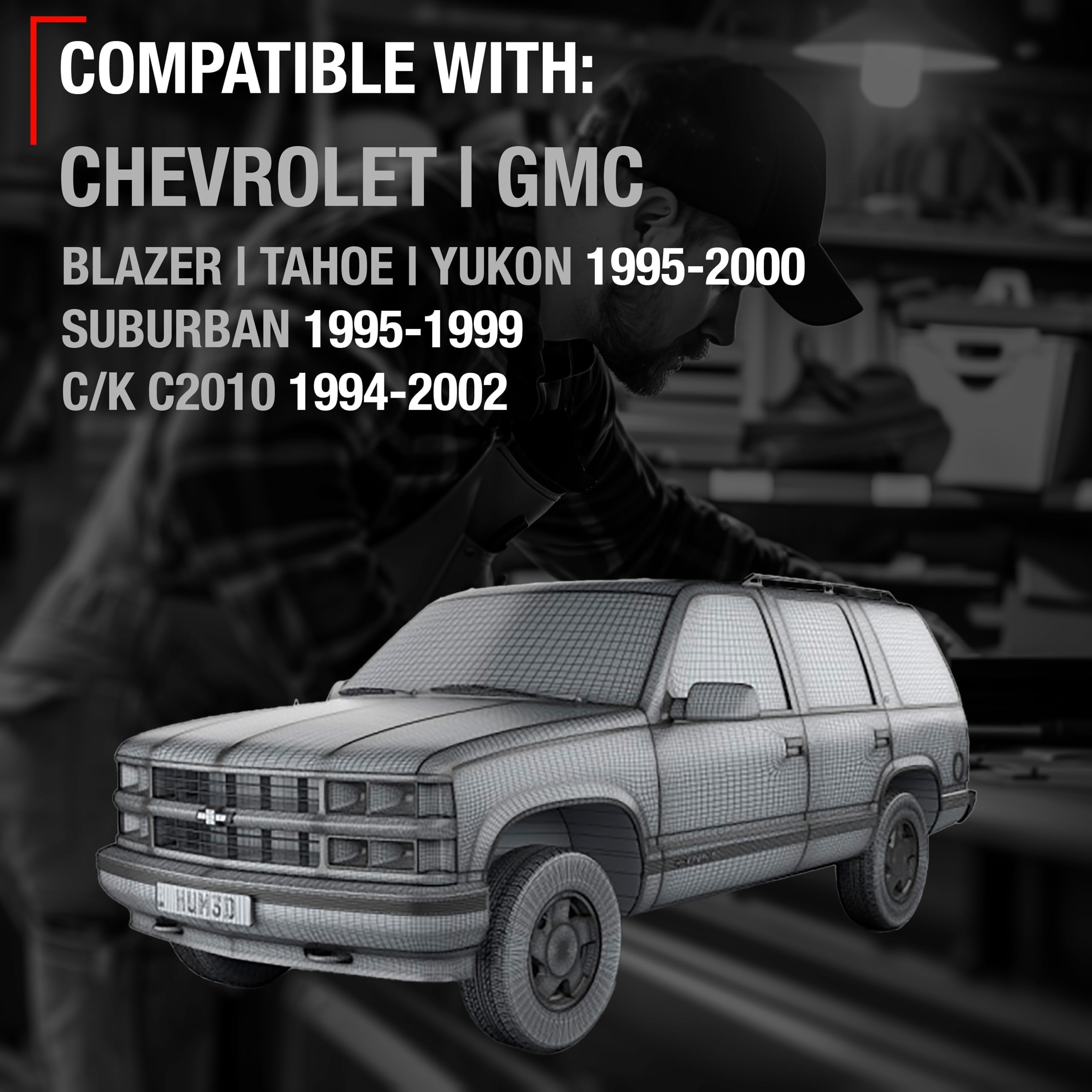 Exterior Front Driver Door Handle, Upgraded Metal - Compatible With 1994-2002 Chevrolet Gmc C/K 1500 2500 3500, Blazer, Tahoe, Y