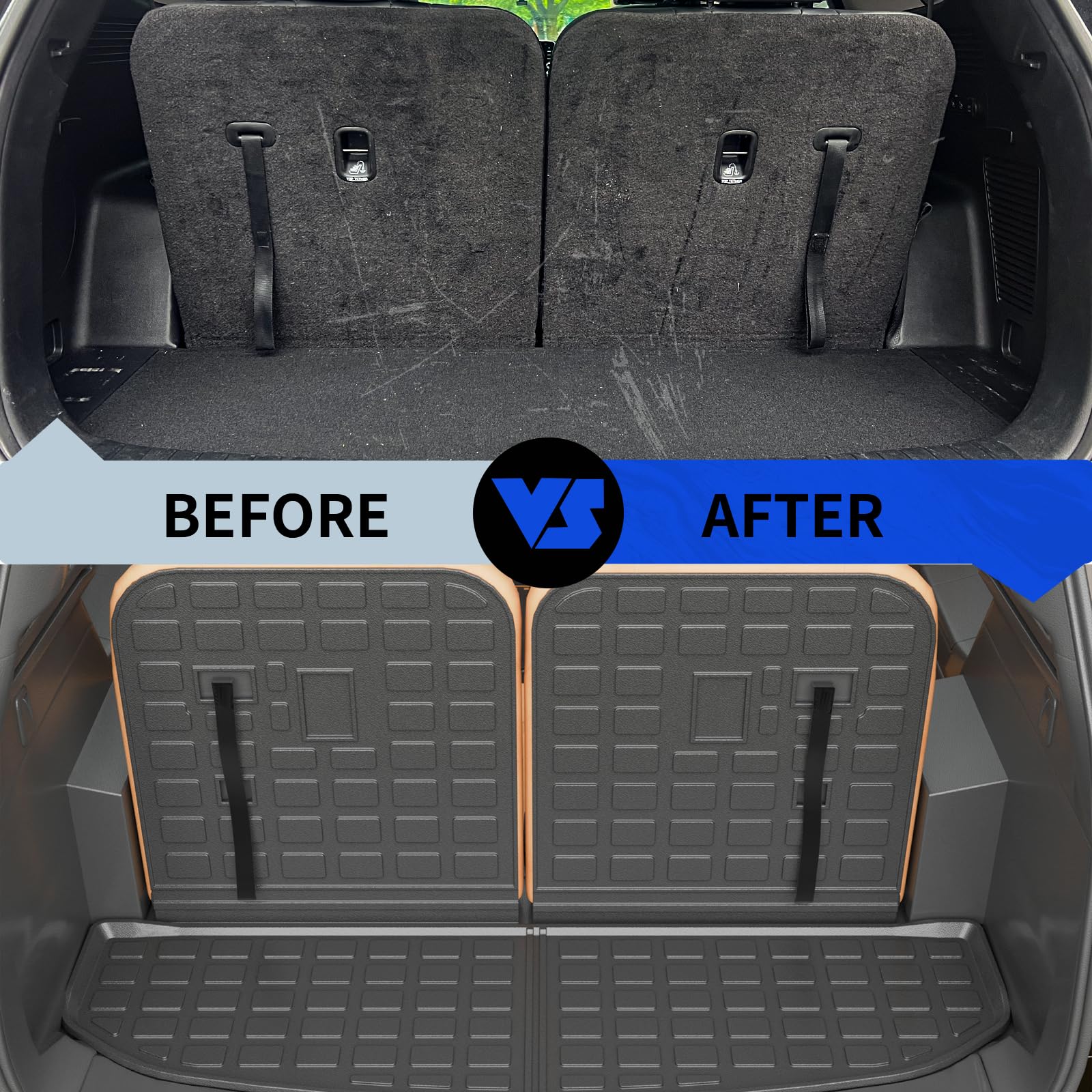 Rongtaod Trunk Mat Compatible with 2021-2025 Kia Sorento 6&7 Seats Cargo Mat Cargo Liner Trunk Liner Back Seat Cover Protector K