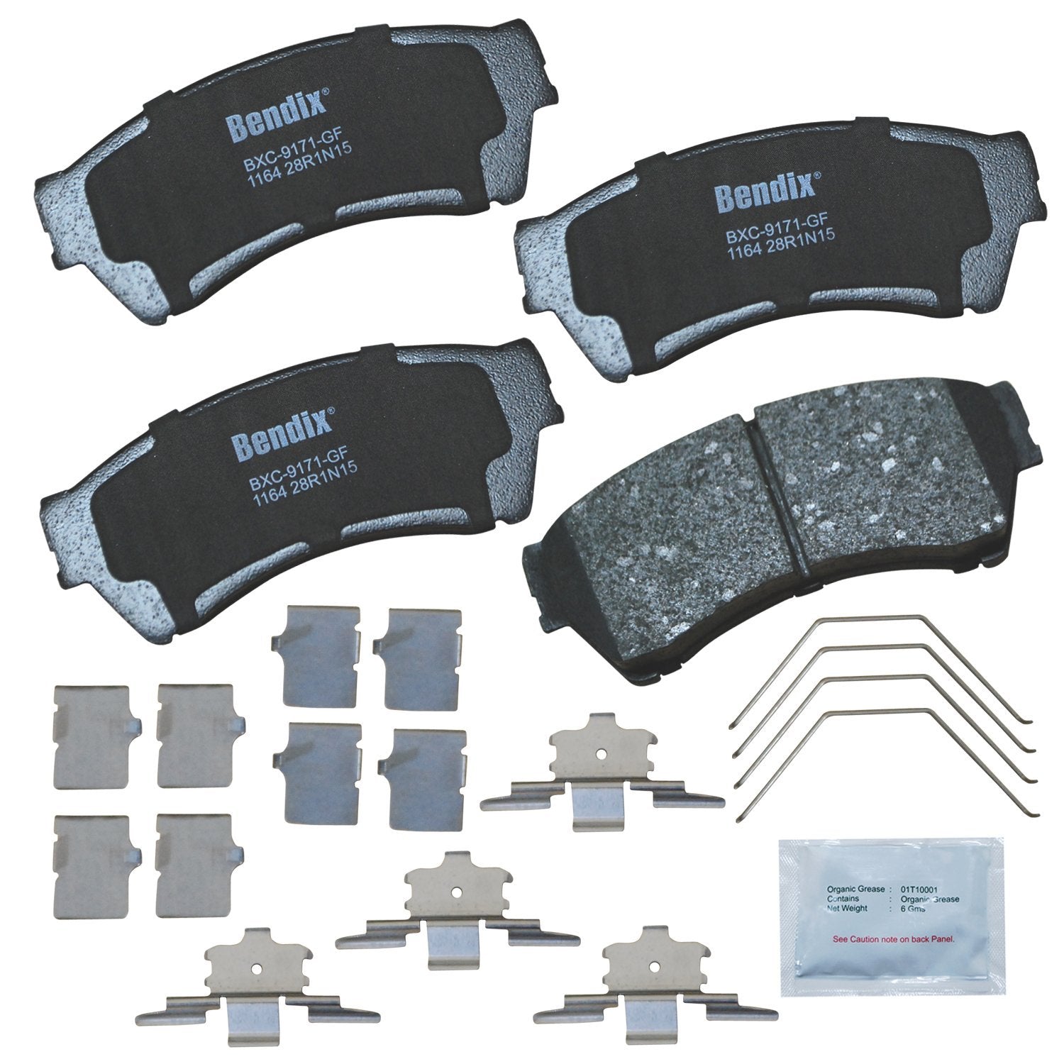 Bendix Priority1 Cfc1164 Ceramic Front Brake Pads For Ford Fusion 2012-2006, Lincoln Mkz 2012-2007, Zephyr 2006, Mazda 6 2013-20