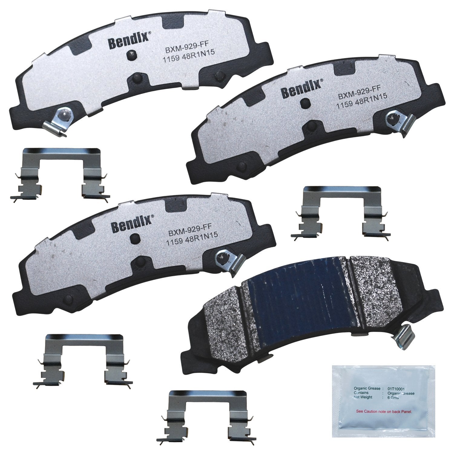 Bendix Fleet Metlok Mkd1159Fm Semi-Metallic Front Brake Pads For Select Models Buick Lacrosse, Lucerne, Cadillac Dts, Chevrolet