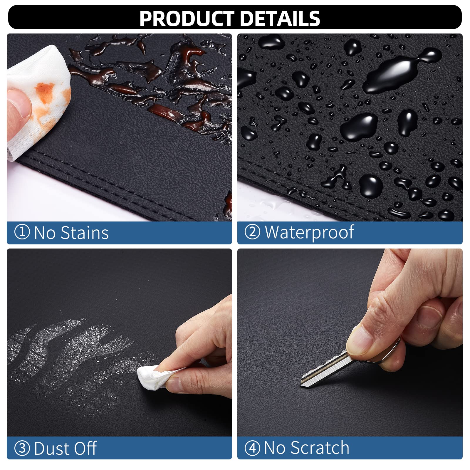 Dashboard Dash Mat Cover Leather Dashboard Pad Sun Protection Anti-Vertigo Mat Blanket Compatible for 2007-2012 Altima(Black)